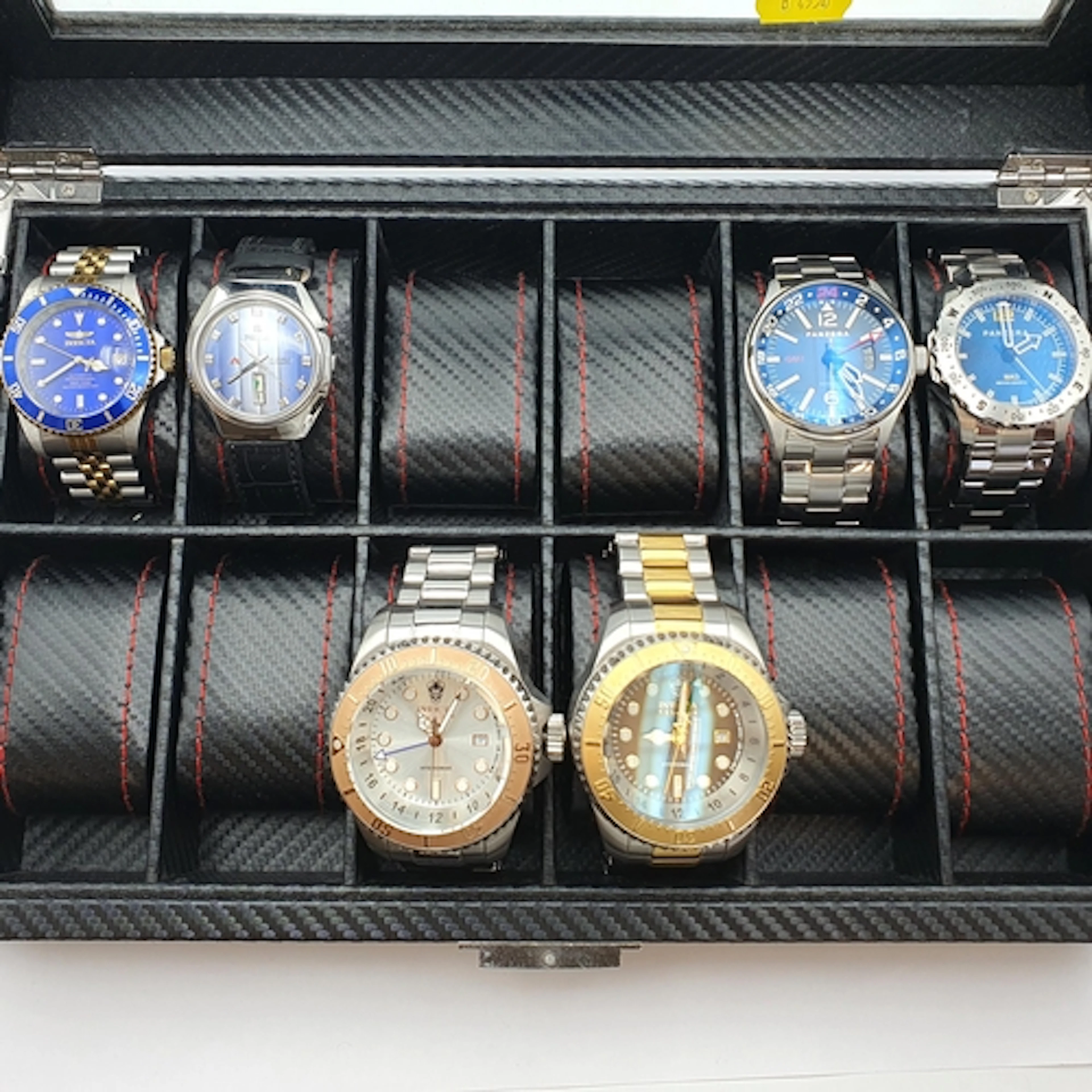 A collection of six gentleman's Wristwatches including; Invi...