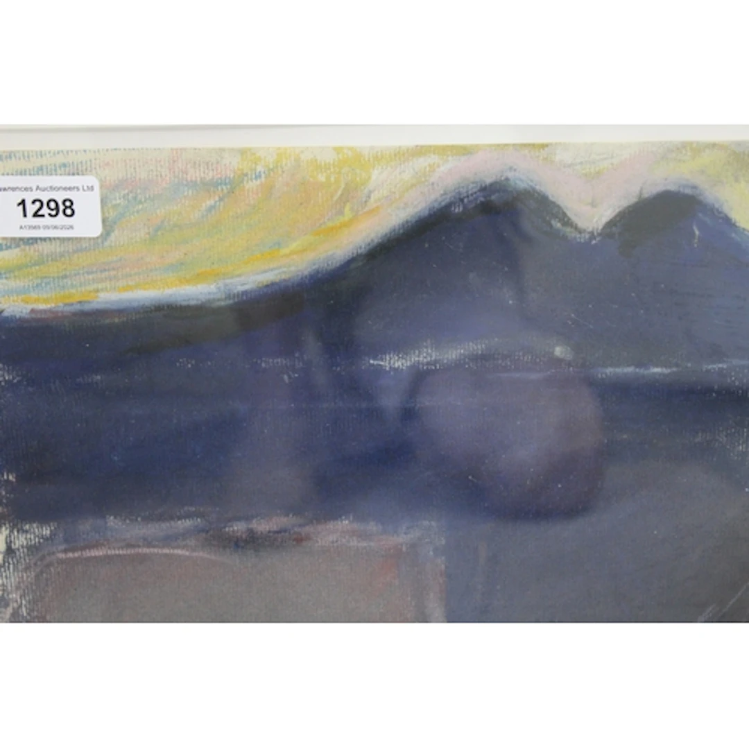 Ann Brunskill, pastel on paper, Isla De Moros, signed with i...