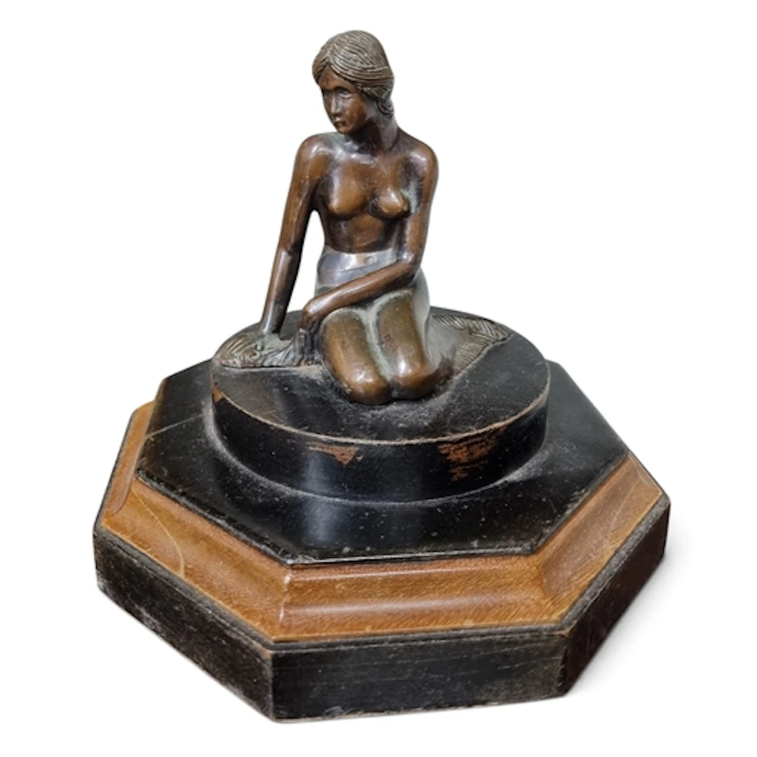 After Edward Eriksen (Danish) a Bronzed Art Deco Statue 'The...