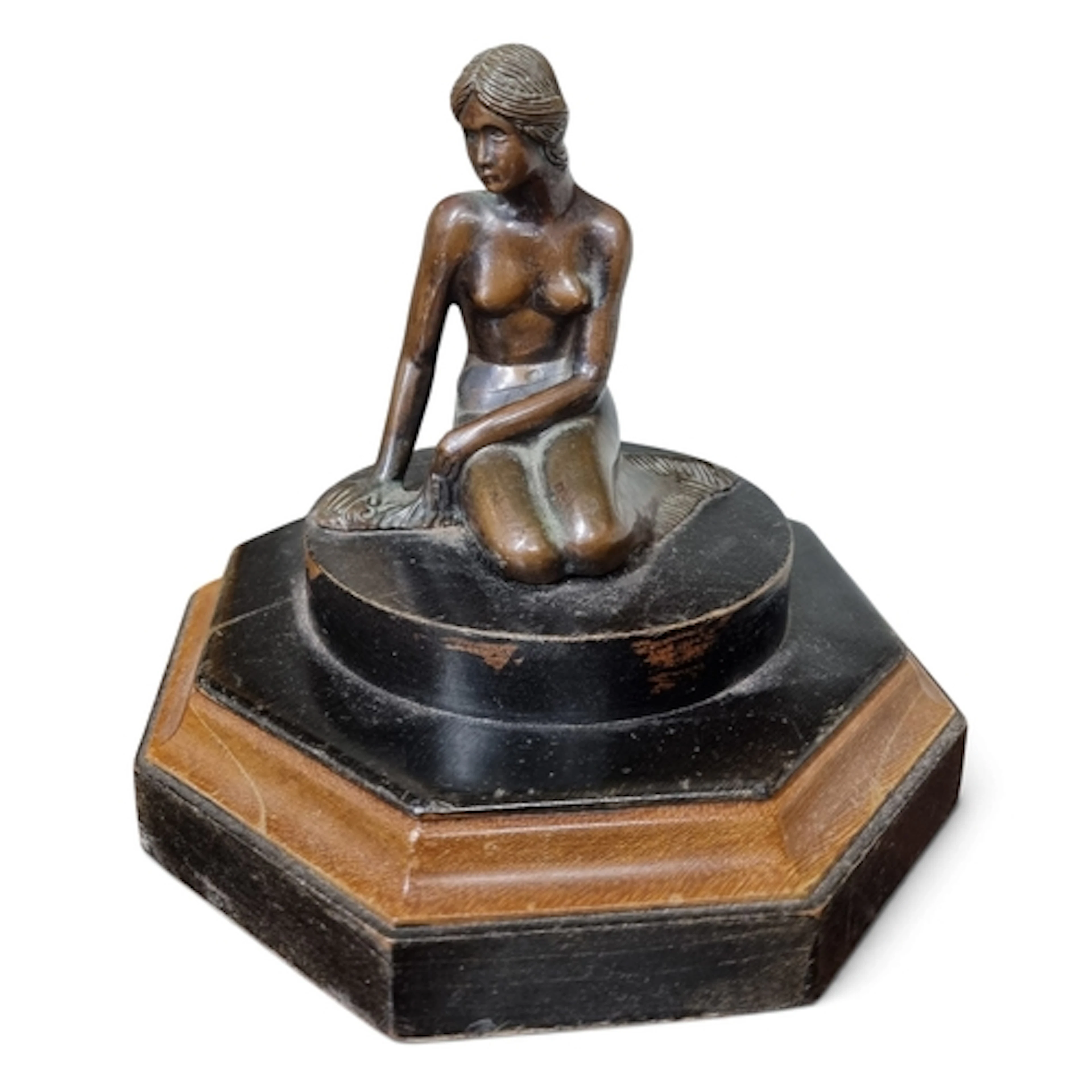 After Edward Eriksen (Danish) a Bronzed Art Deco Statue 'The...