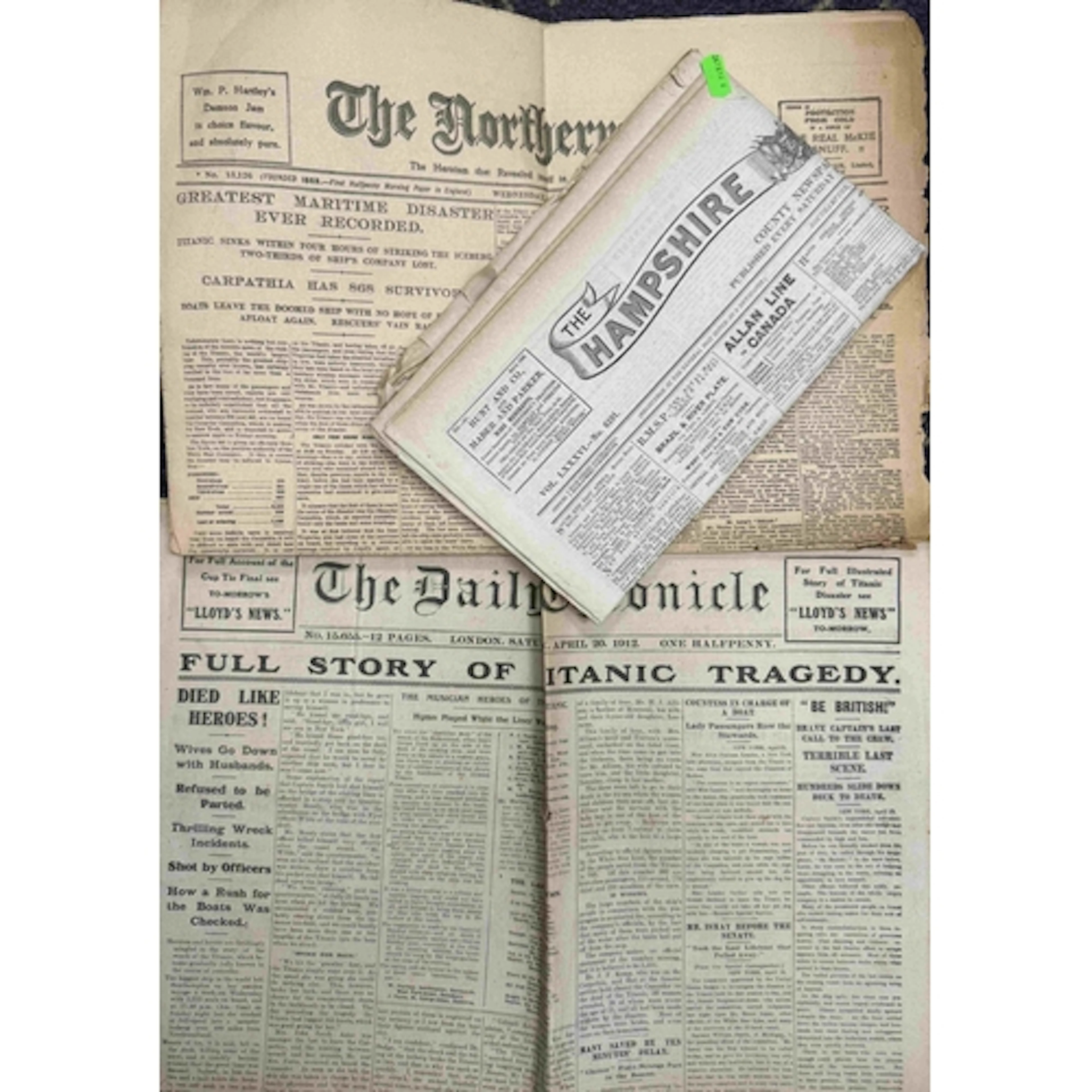 R.M.S. Titanic: R.M.S. Titanic: The Daily Chronicle Saturda...