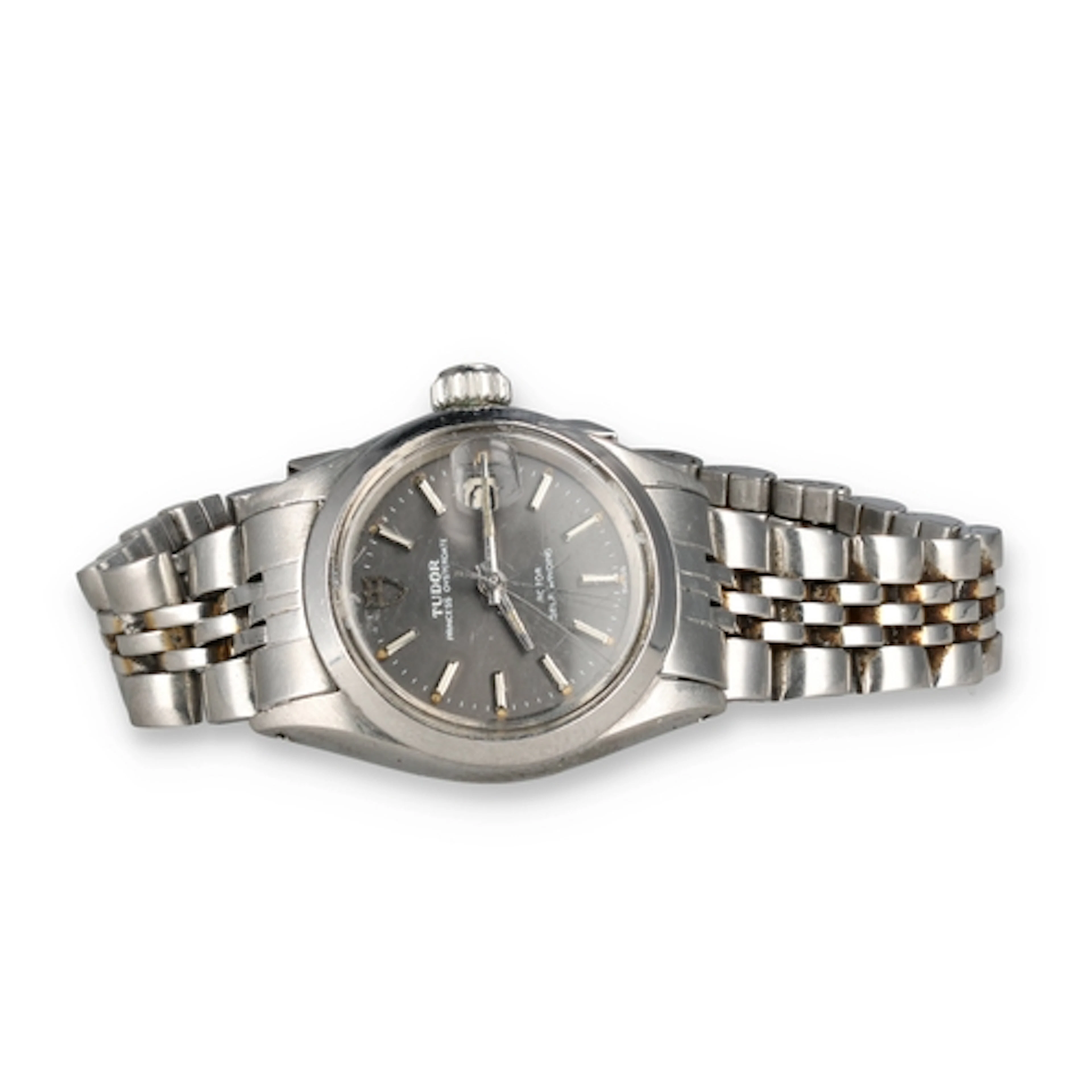 A LADIES TUDOR PRINCESS OYSTERDATE STAINLESS STEEL WRISTWATC...
