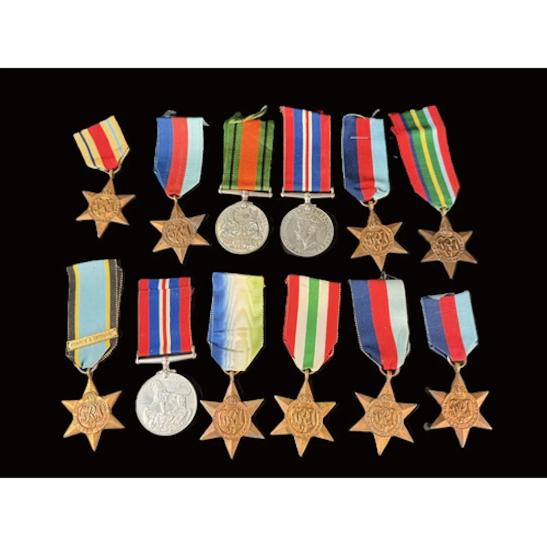 Eleven various WWII medals including Pacific and African Sta...
