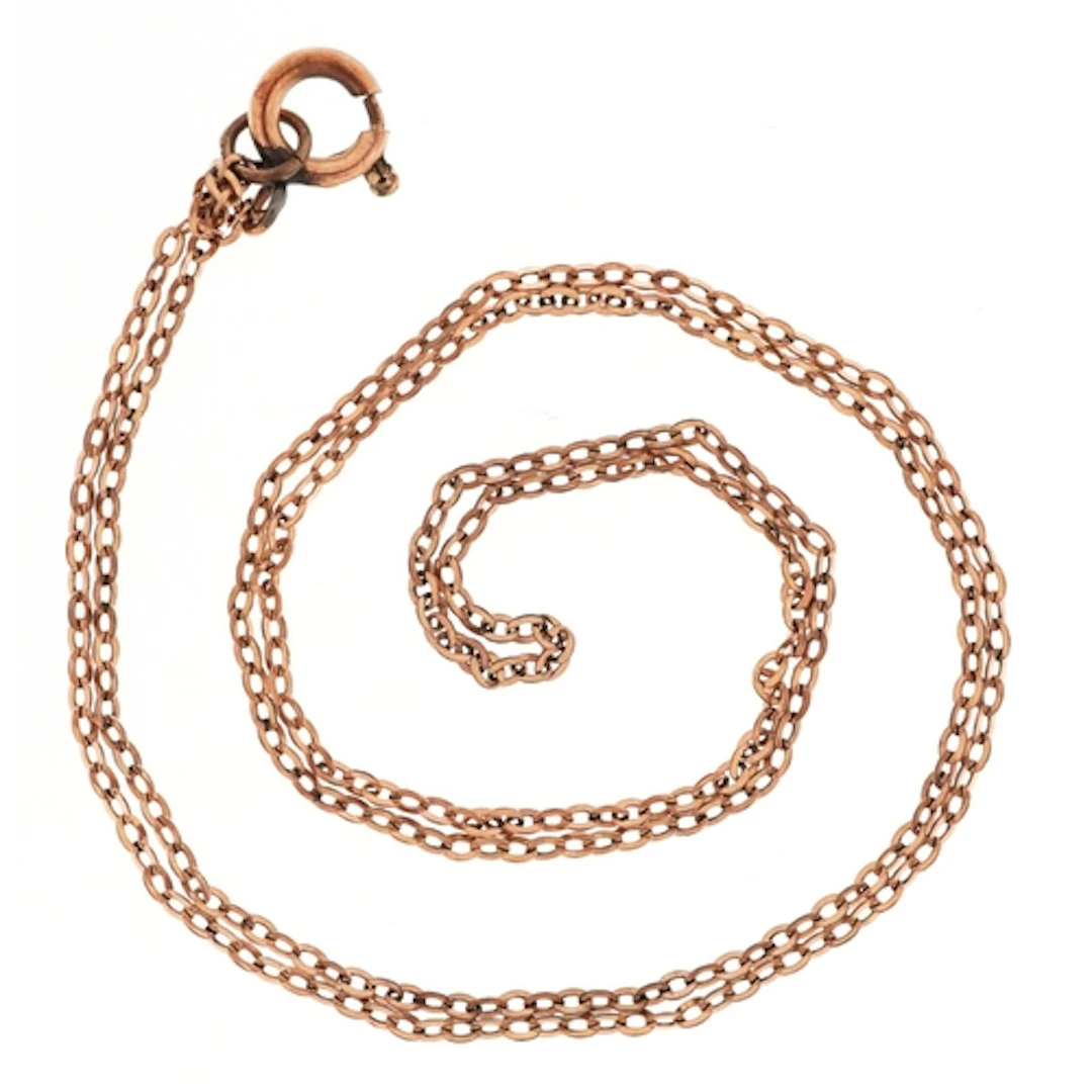 9ct gold necklace, 40cm in length, 1.2g.