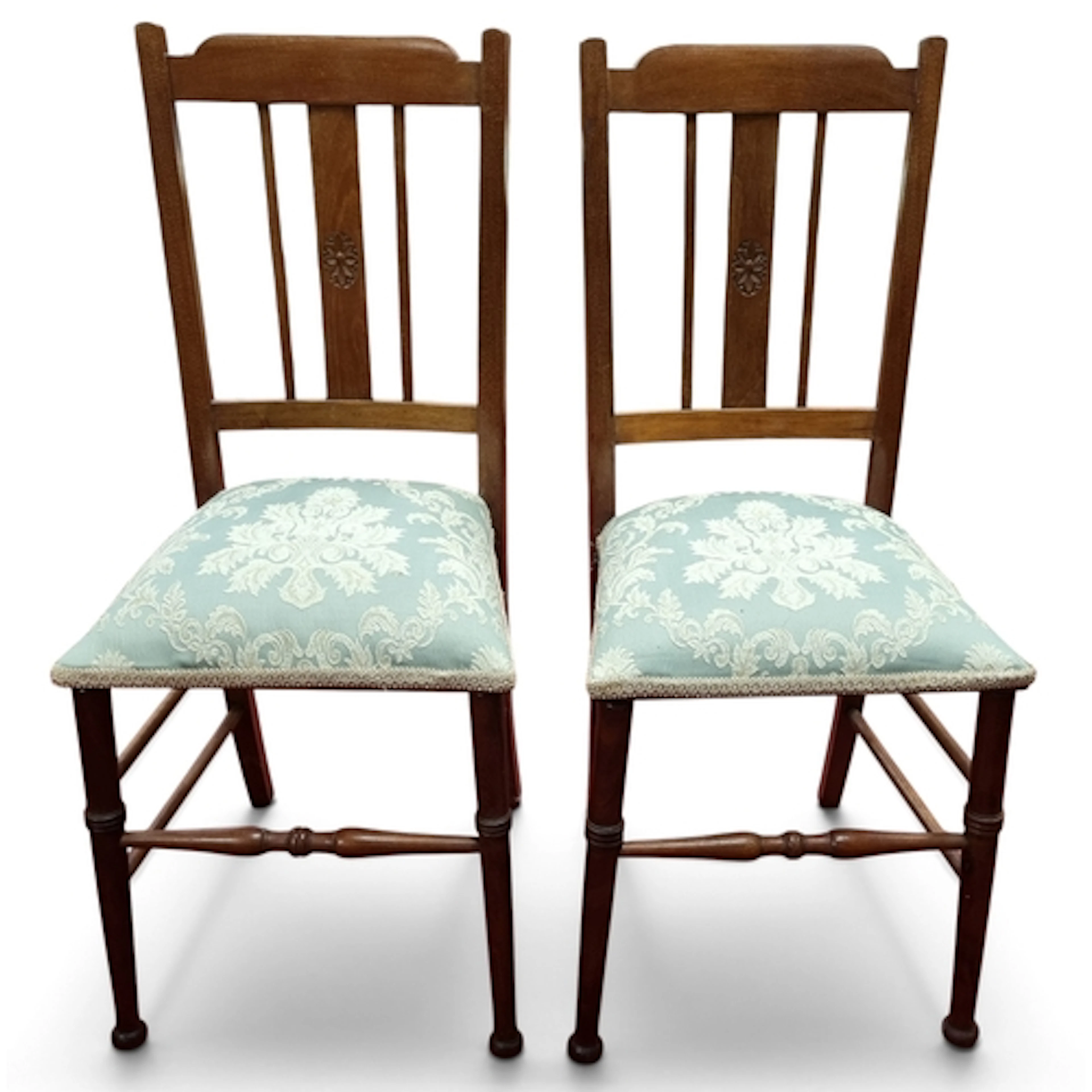 A neat pair of late 19th early 20th Century Mahogany Salon C...