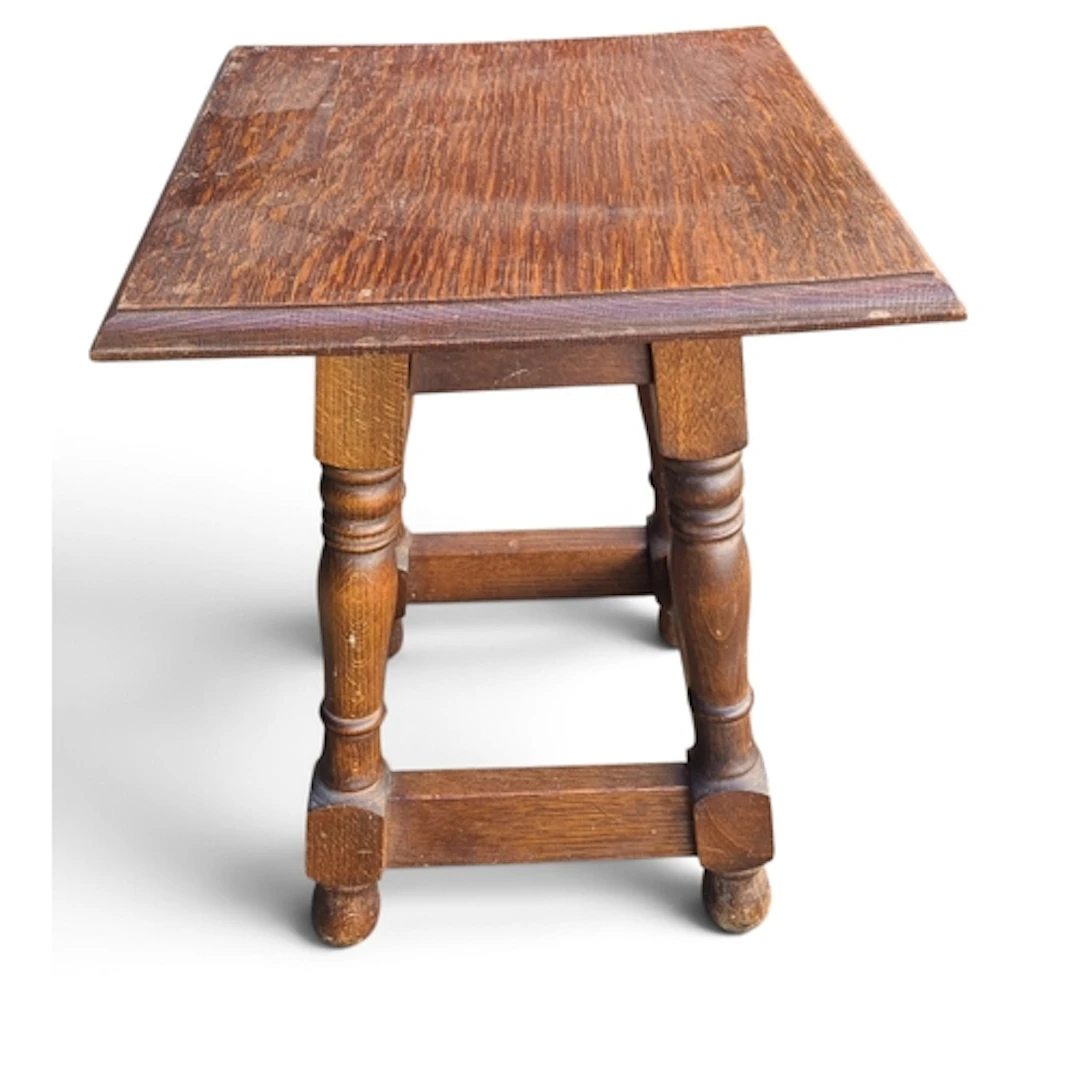 An early 20th Century square stool.