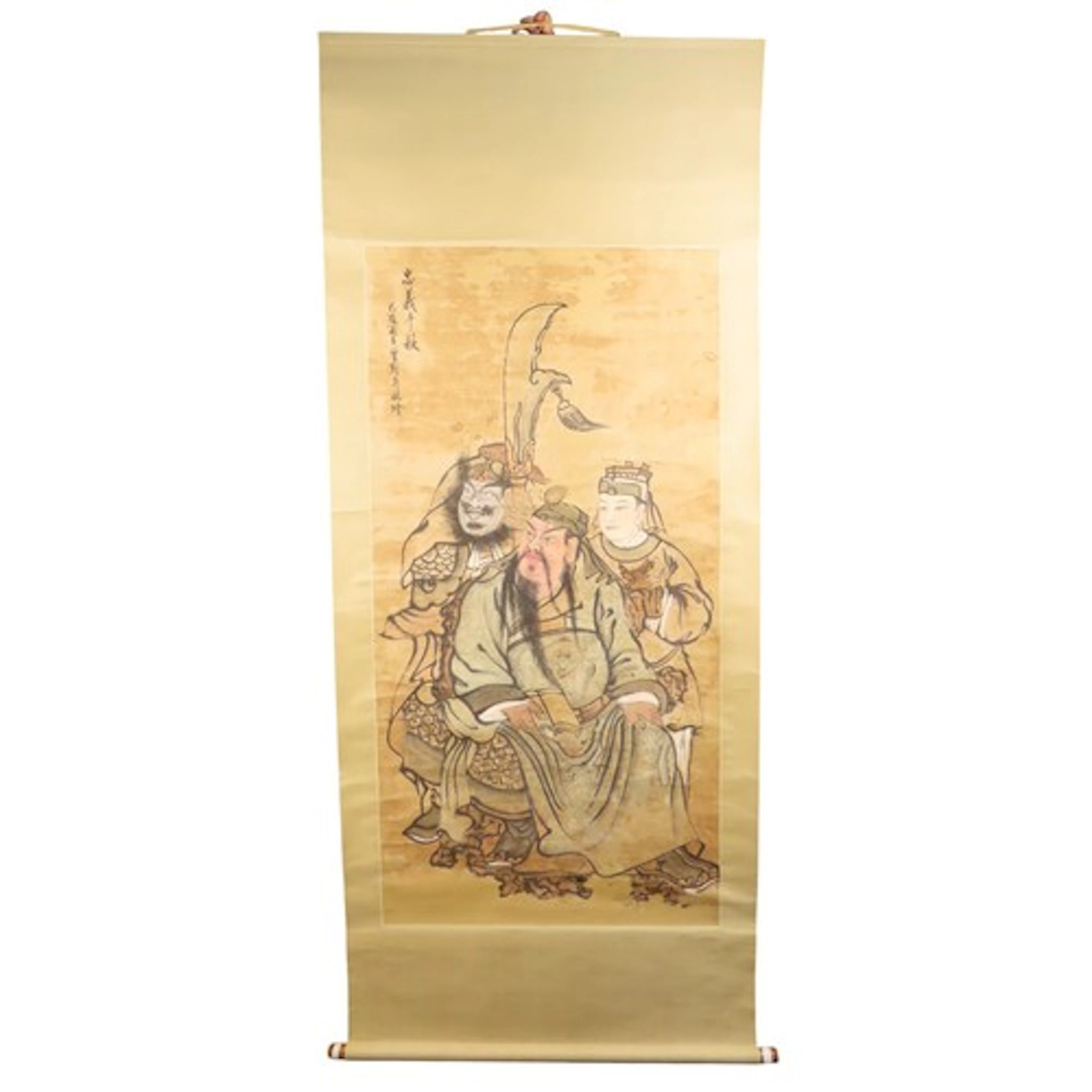 A HANGING SCROLL OF PORTRAIT OF GUAN YU, QING DYNASTY ink an...