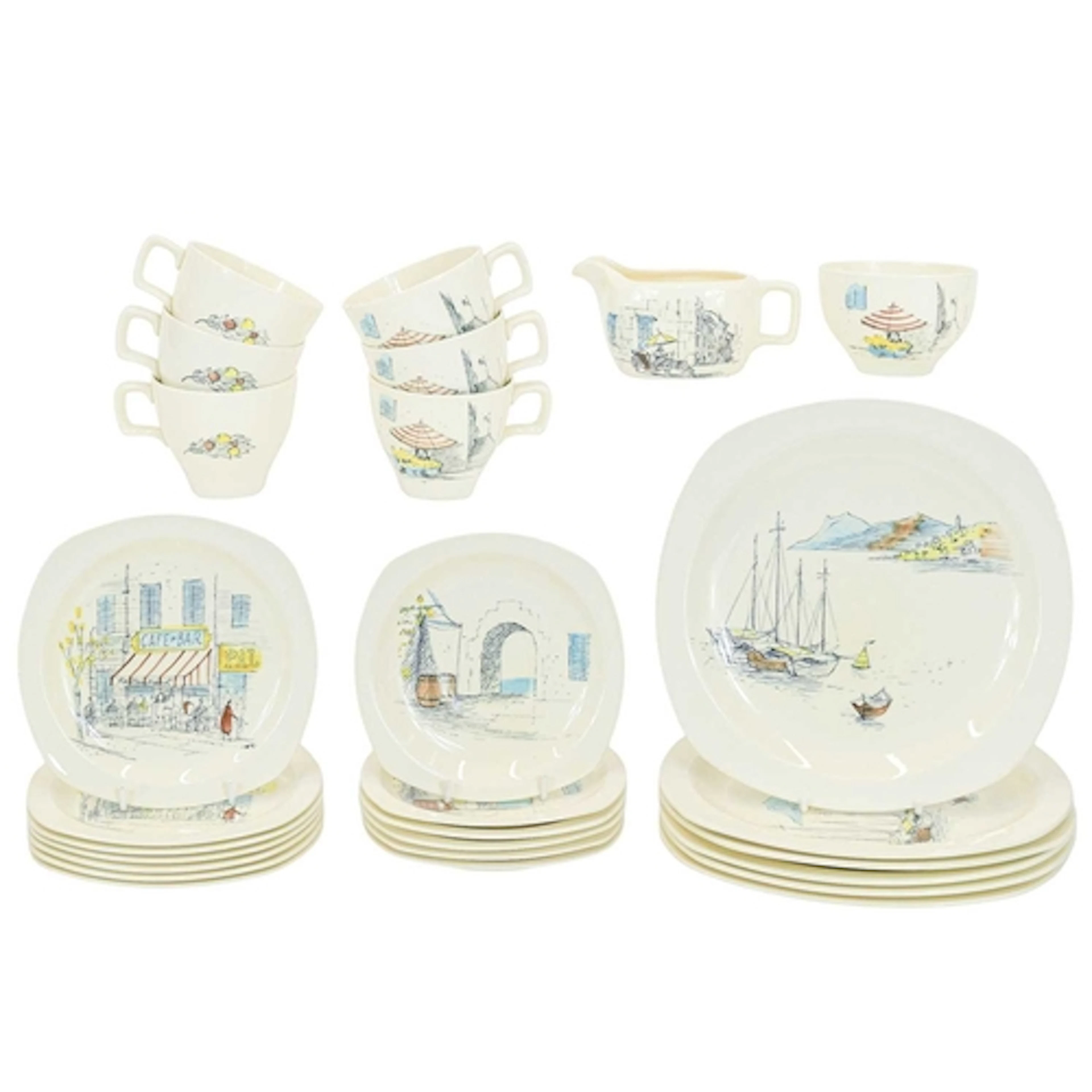 Midwinter tea and dinnerware. An original boxed set of Rivie...