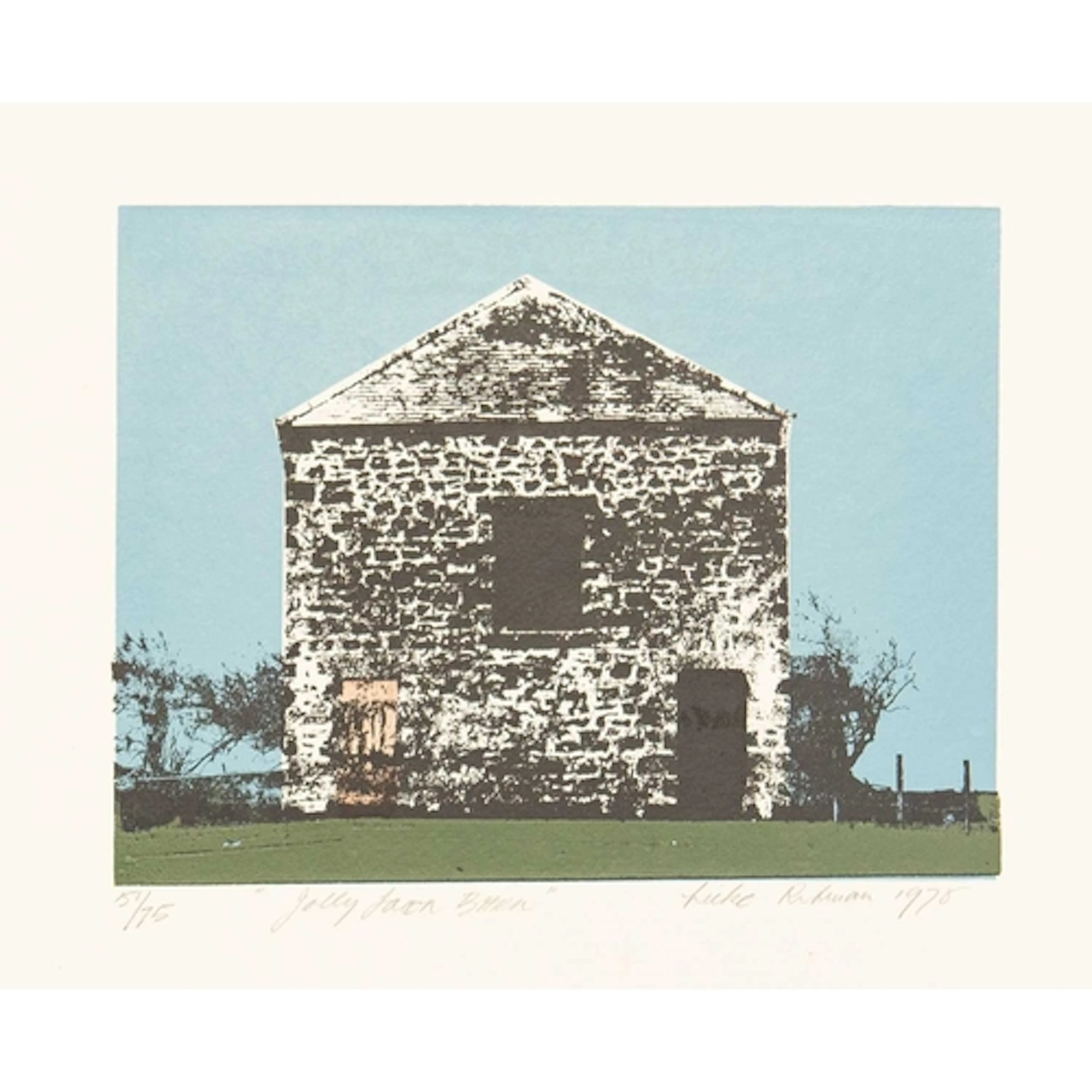 § Lieke RITMAN (1942) Jolly Town Barn (1978) Screenprint, si...