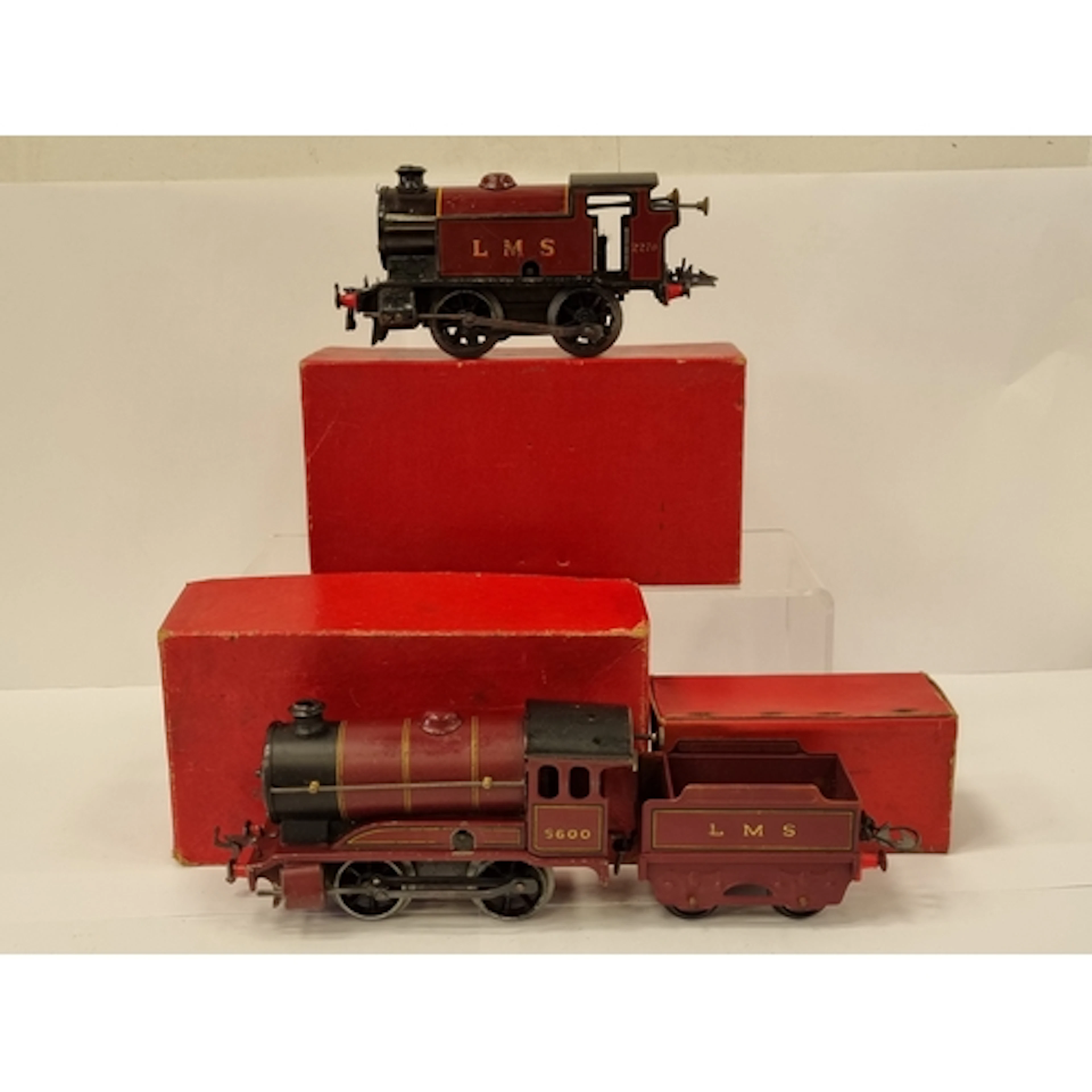 A boxed Hornby 0 gauge No.101 clockwork LMS 0-4-0T No.2270 a...