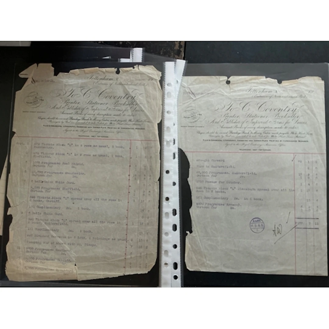 1925 Archibald Leitch Tottenham Stadium Memorabilia: Leitch ...