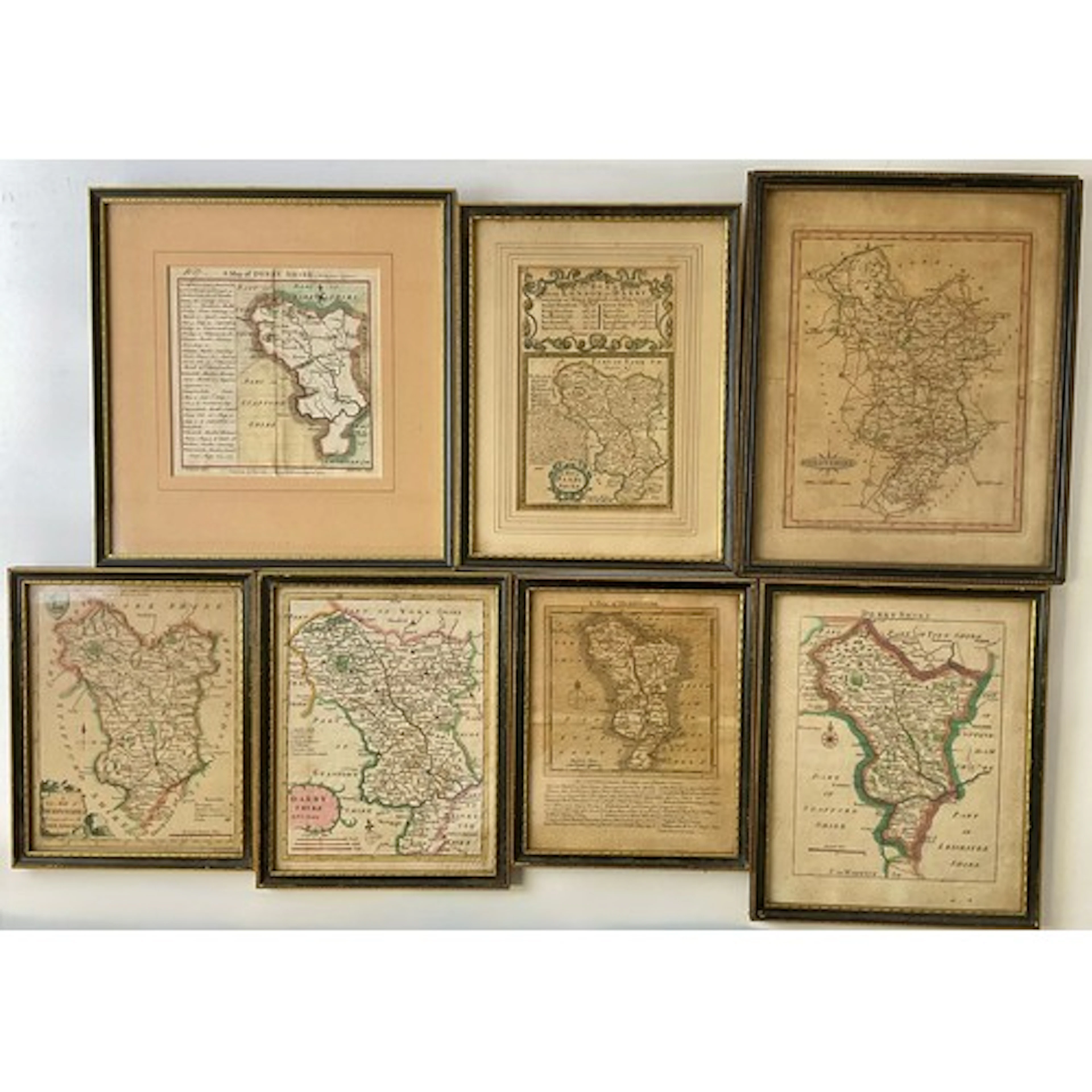 Cartography - Derbyshire - engraved county maps, various, Ro...