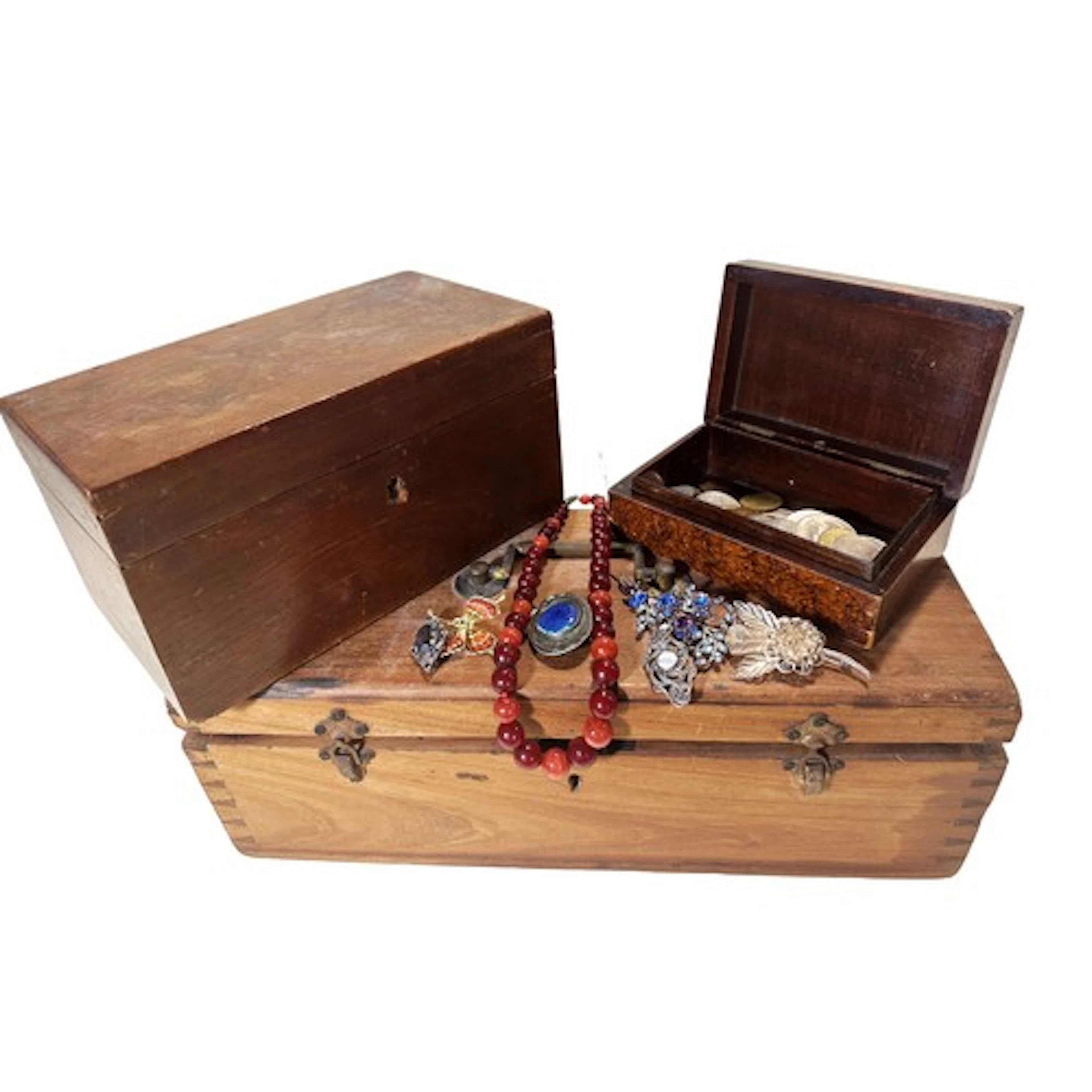 A miscellaneous collection to include wooden boxes containin...