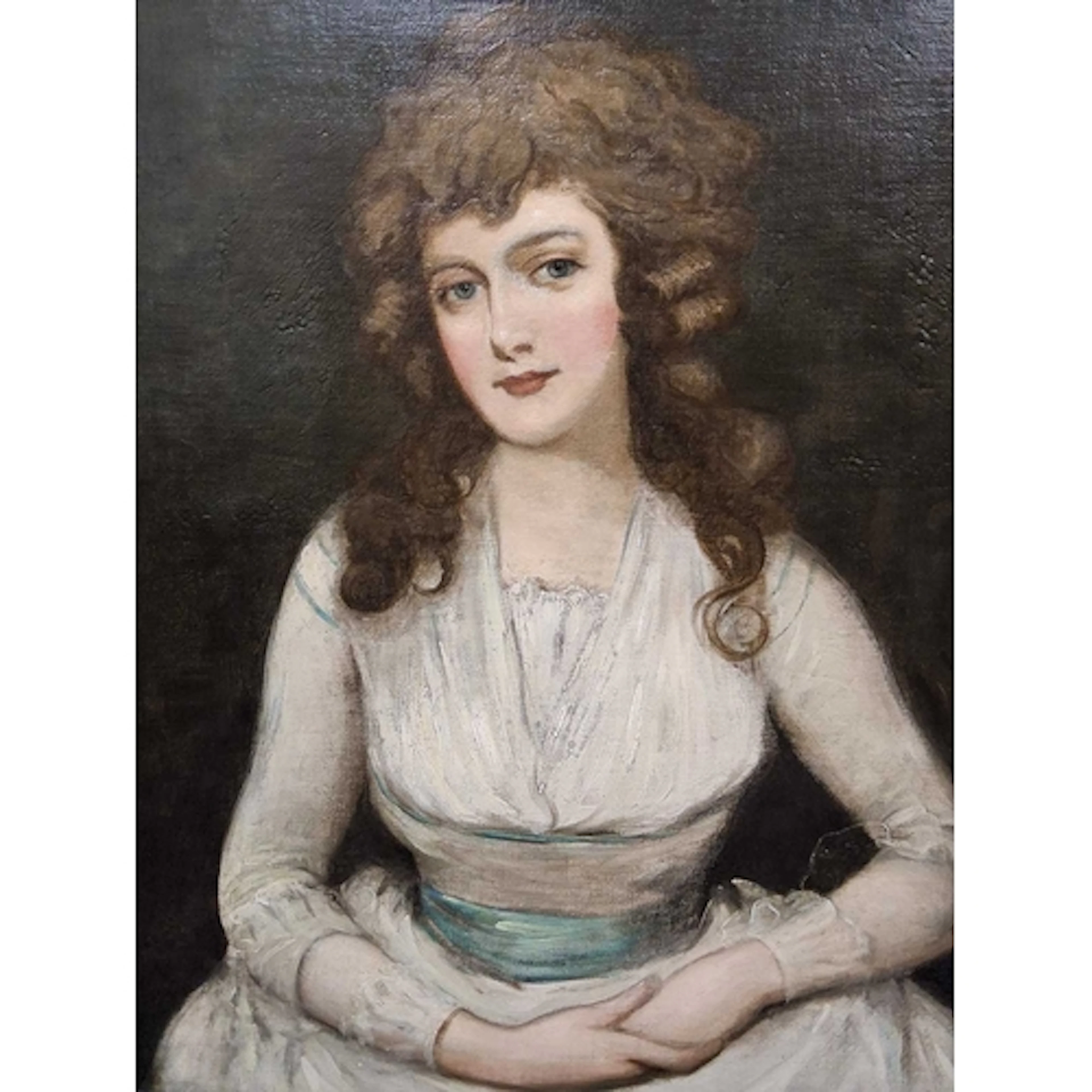 FOLLOWER OF GEORGE ROMNEY (1734-1802) MRS JOHN BELL CROMPTON...