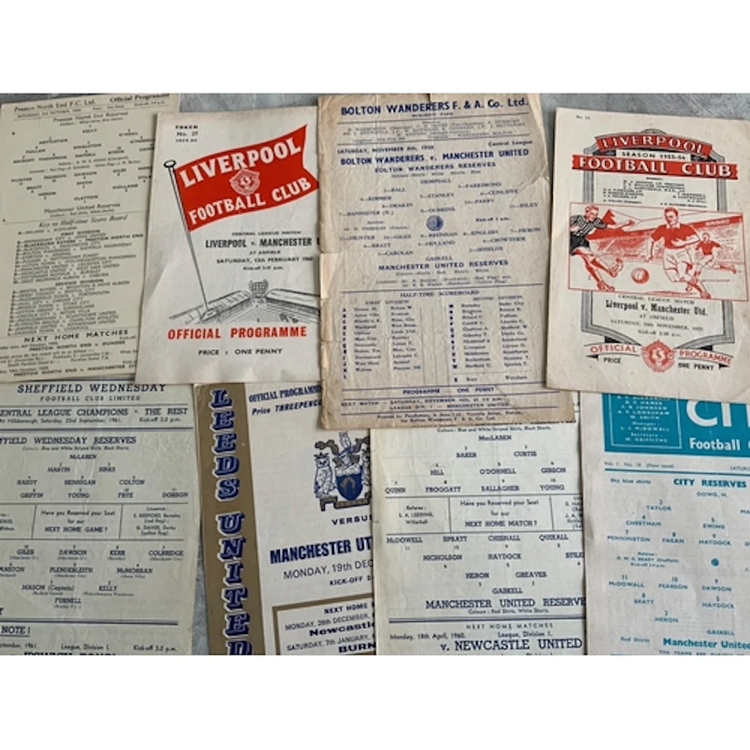 Manchester United Away Reserves Football Programmes: Include...