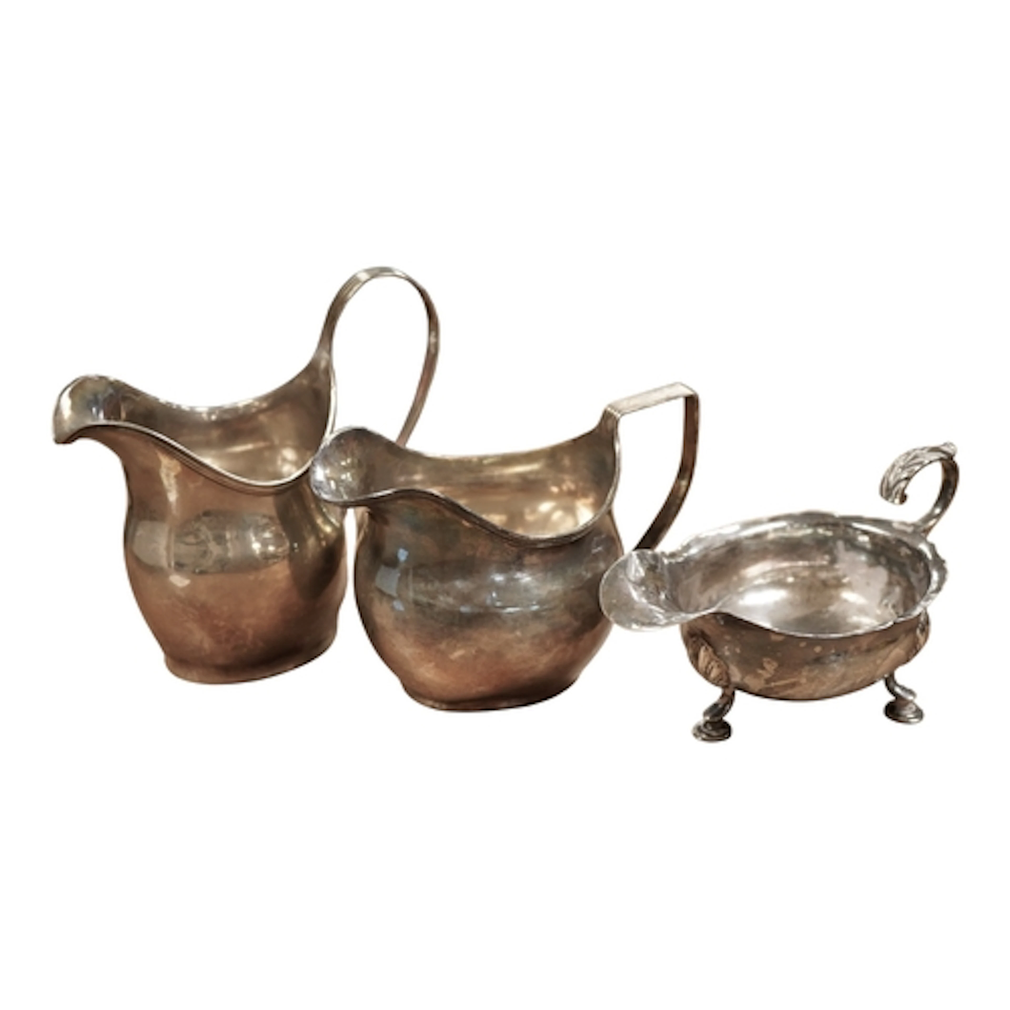A George III silver helmet shaped cream jug, London, 1800, 1...