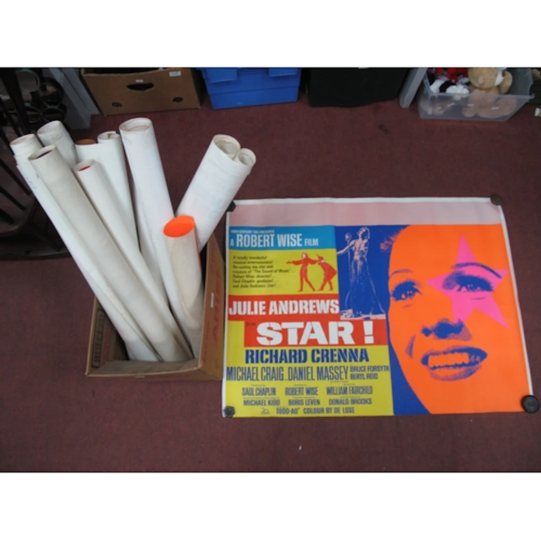 Collection of mixed vintage British Quad film posters from m...
