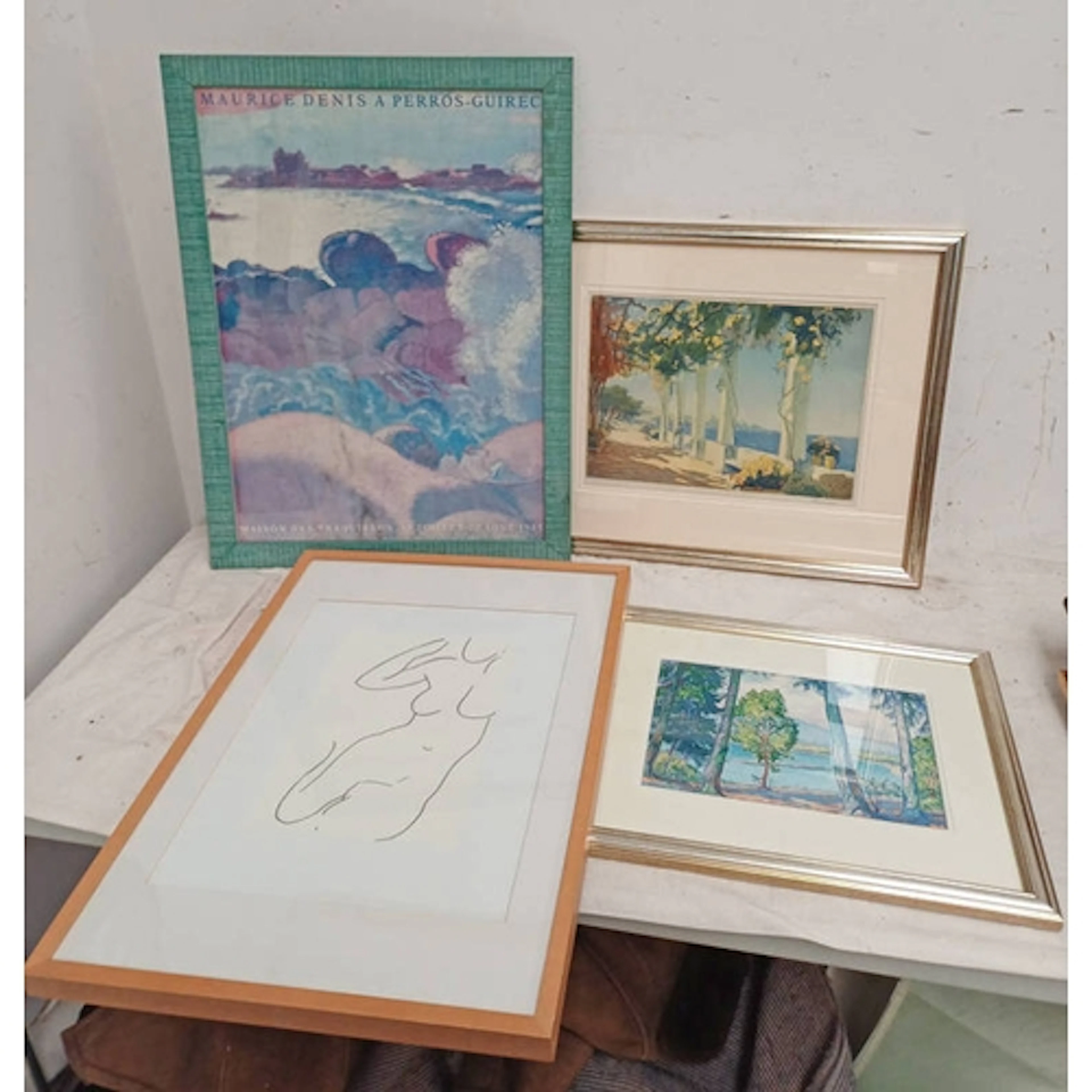 FREDERIC LEWIS LEVE (1887 - 1968) COLOURED LITHOGRAPH OF A M...