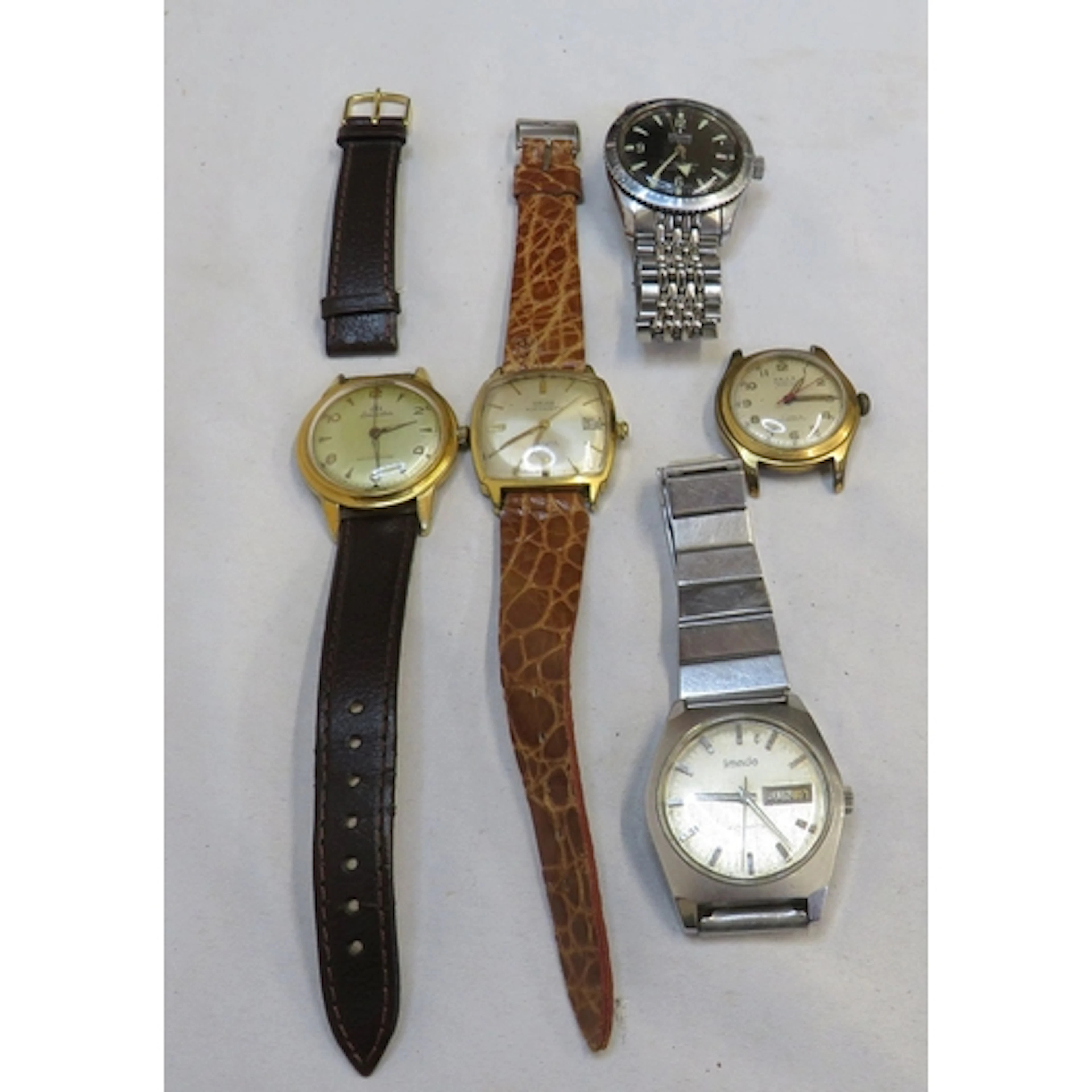 Gents Wristwatches incl. Imodo automatic silvered dial, day/...