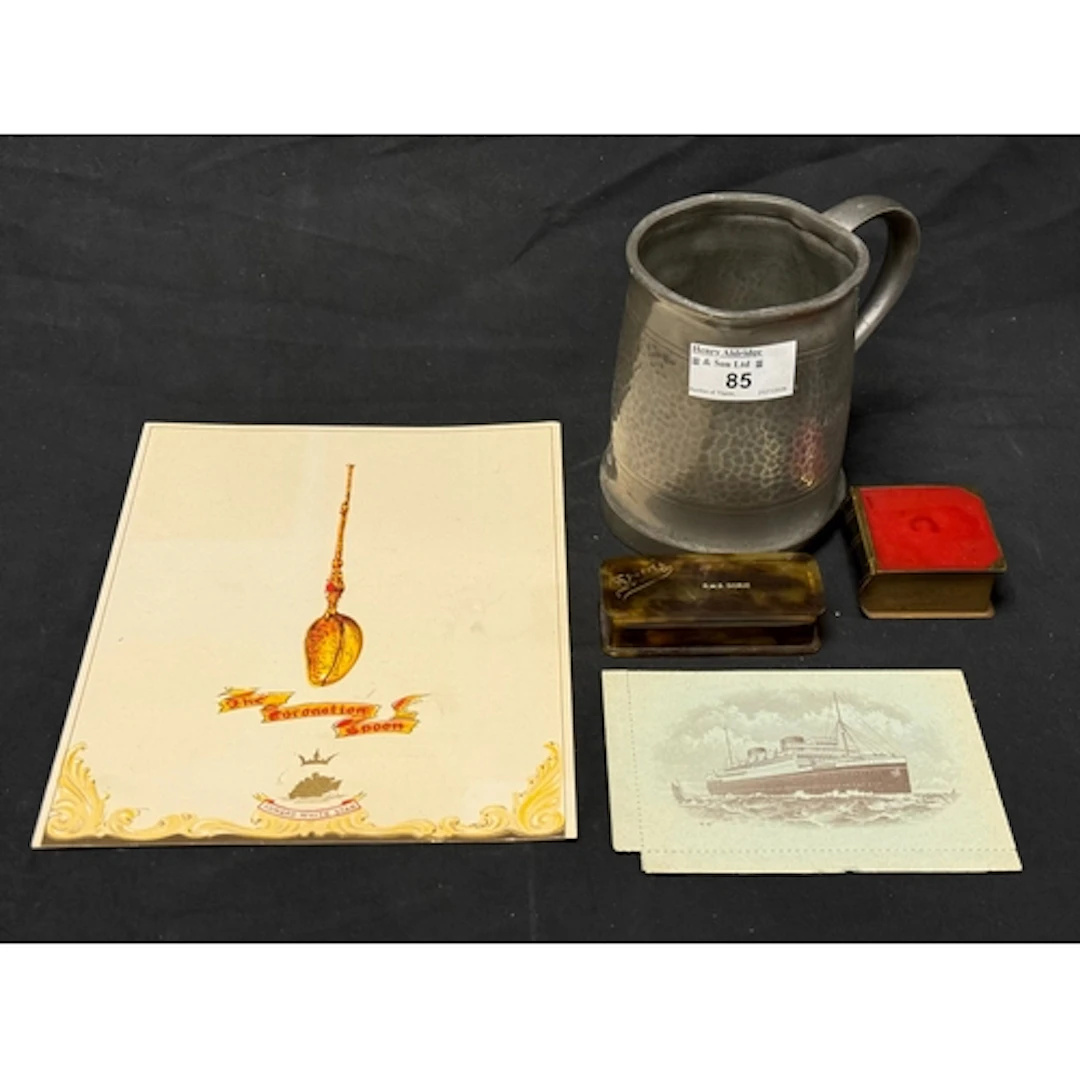 White Star Line: White Star Line: Tudric pewter souvenir ta...