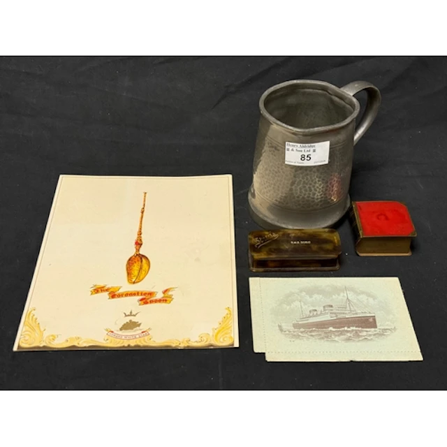 White Star Line: White Star Line: Tudric pewter souvenir ta...