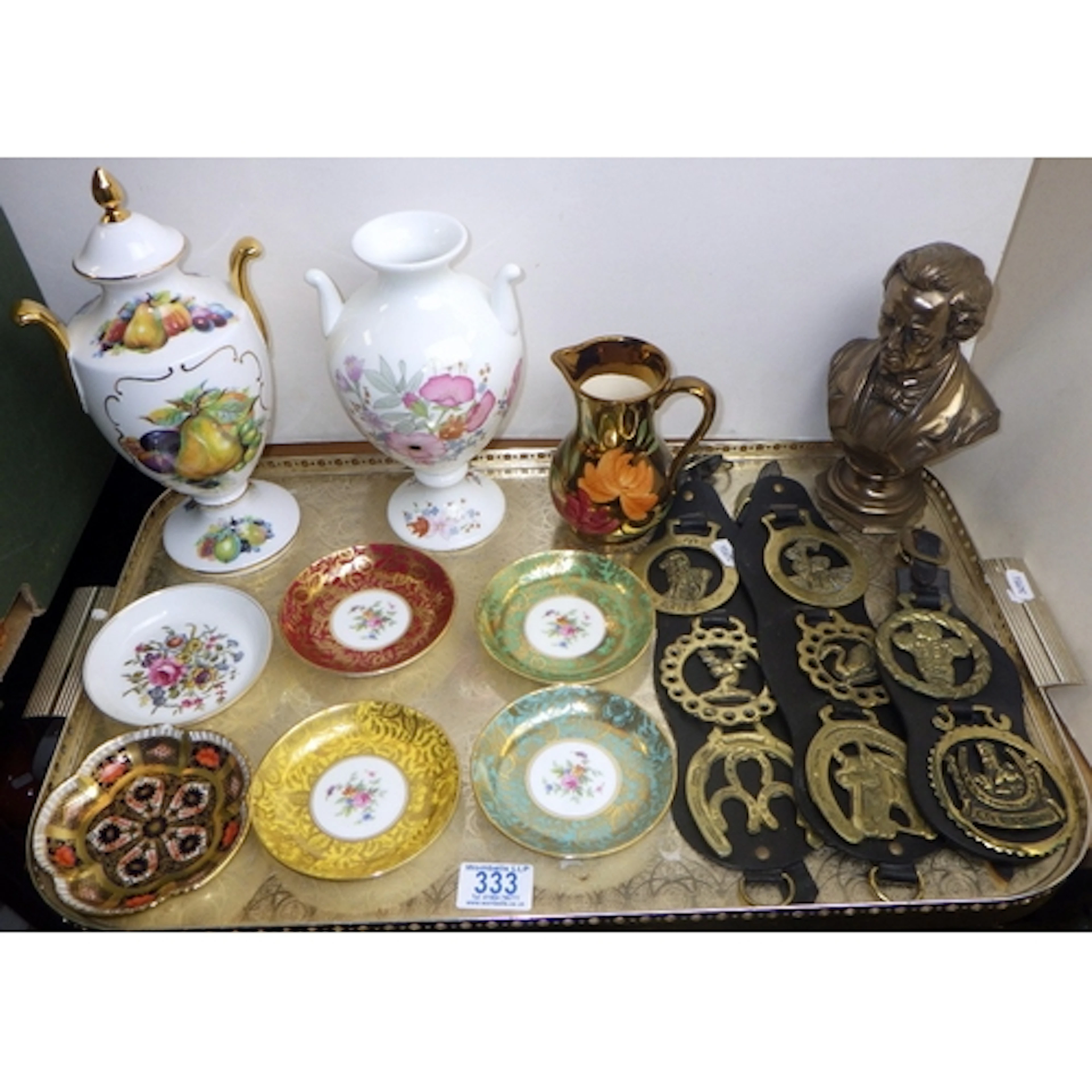 A group of pin dishes to inc Mintons & Derby together with f...