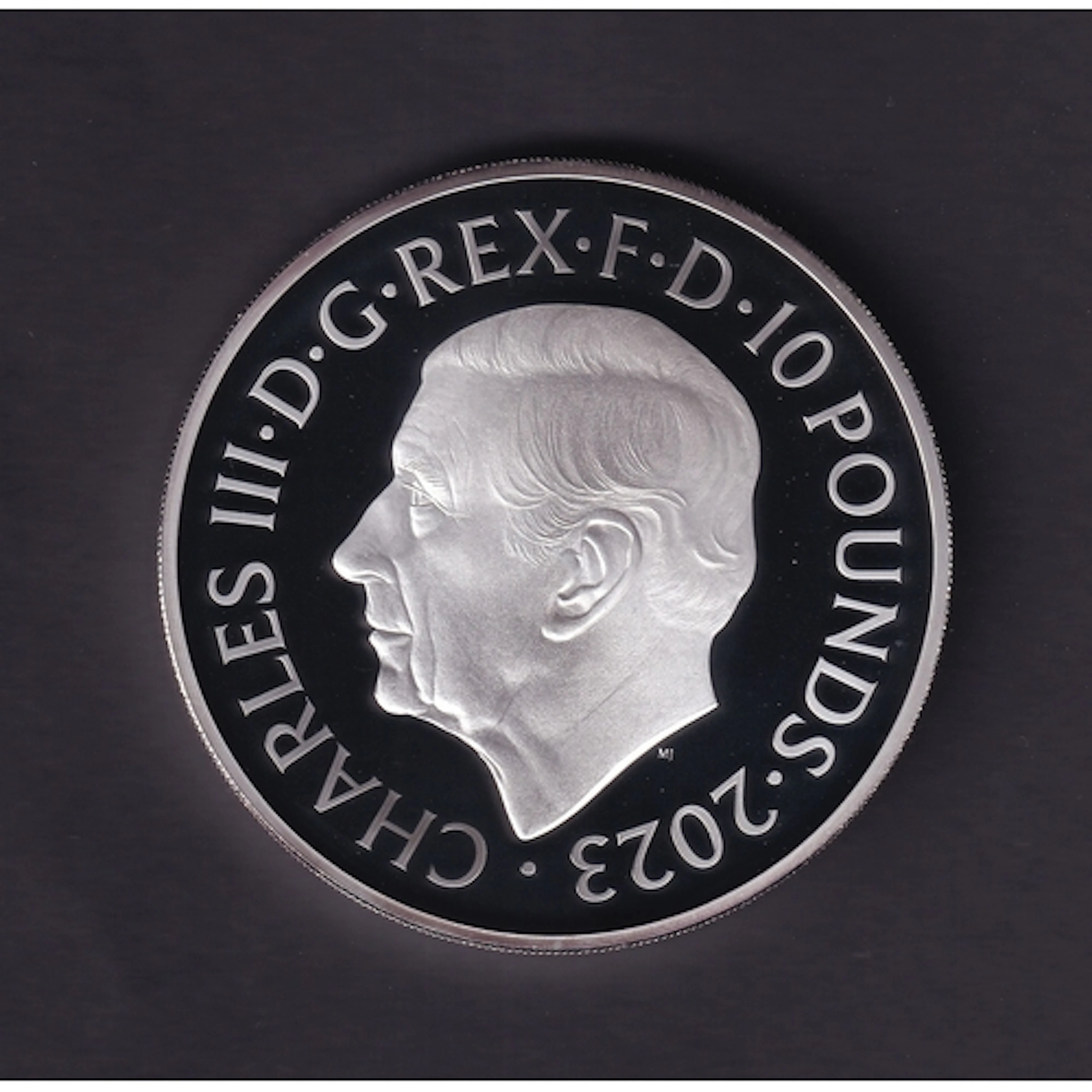 2023 UK King Charles III Royal Mint silver proof £10 5oz coi...