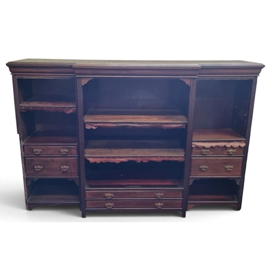 A late 19th early 20th Century Arts and Crafts breakfront Bo...