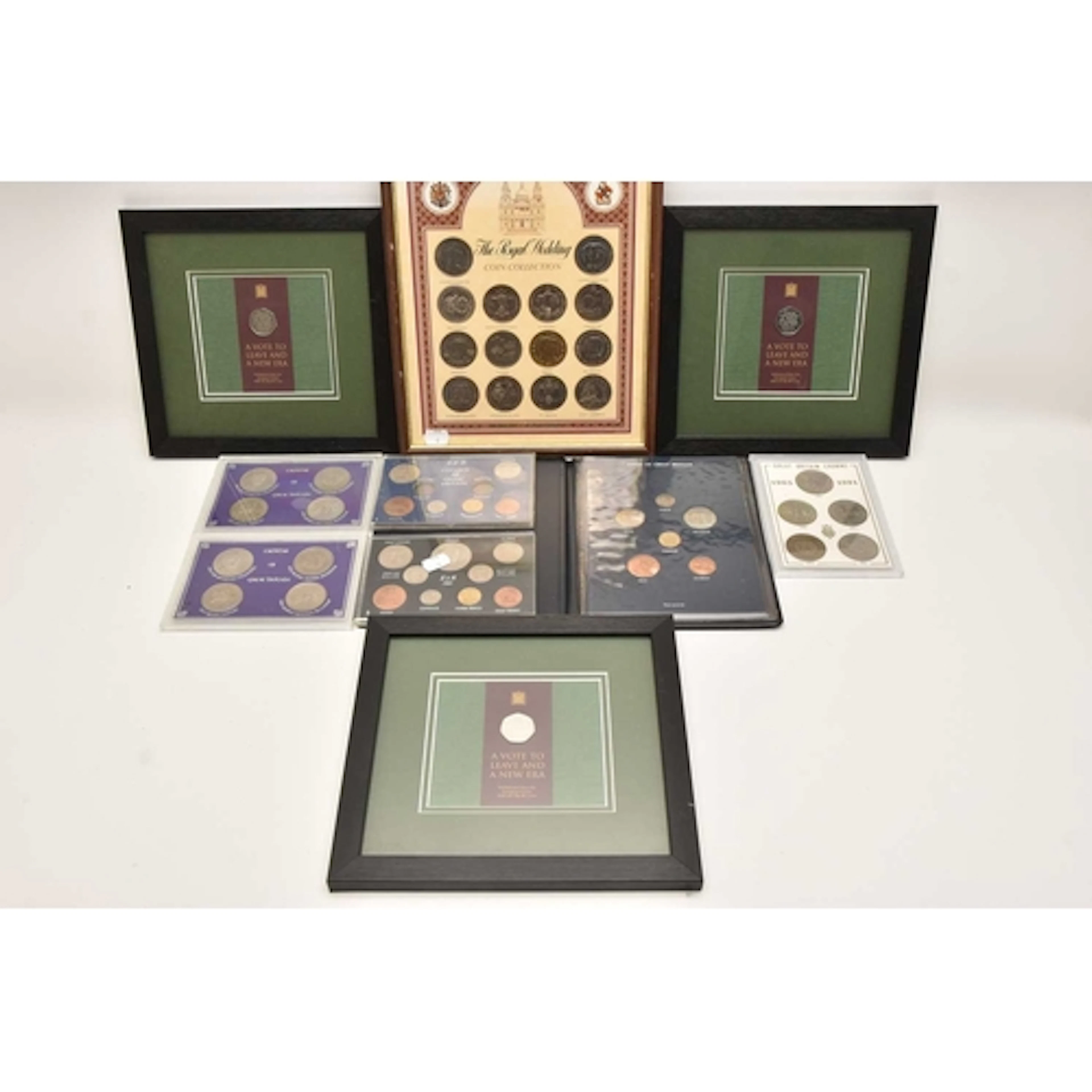 A plastic box containing 2020 UK 50 picture frames as a disp...