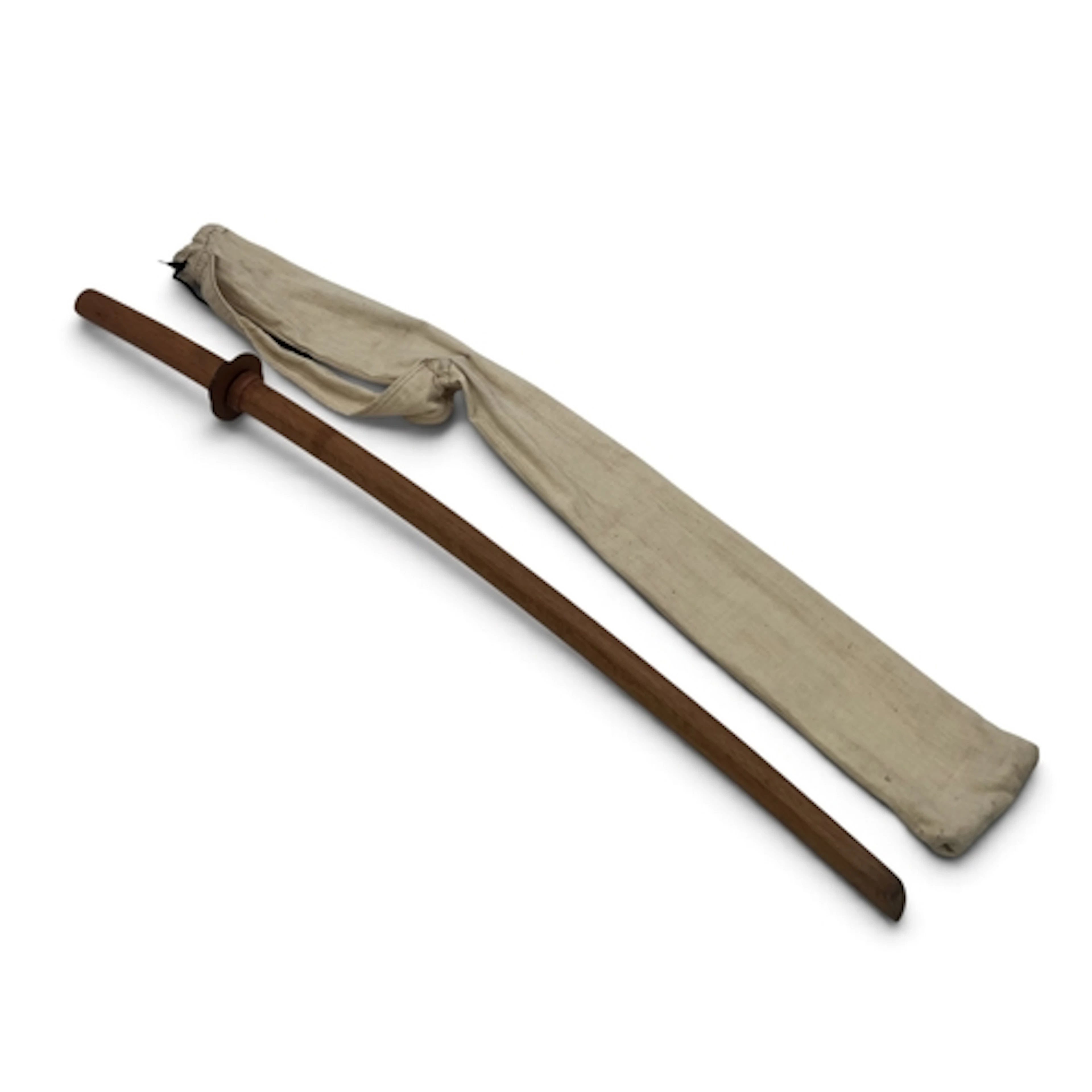 A VINTAGE JAPANESE WOODEN PRACTICE KATANA 102cm...