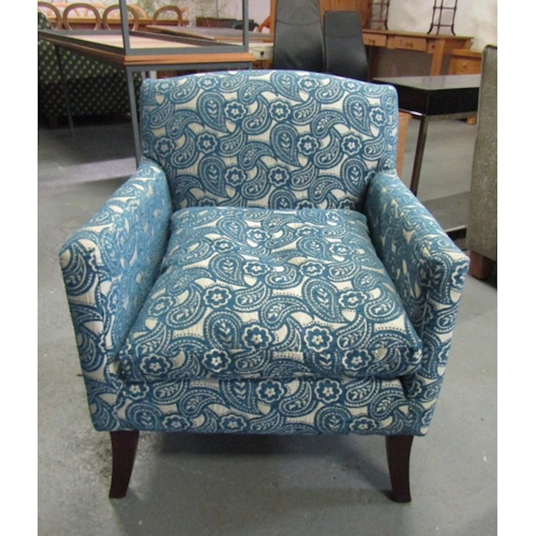 Designer Upholstered Armchair Shaped Supports Well Upholster...
