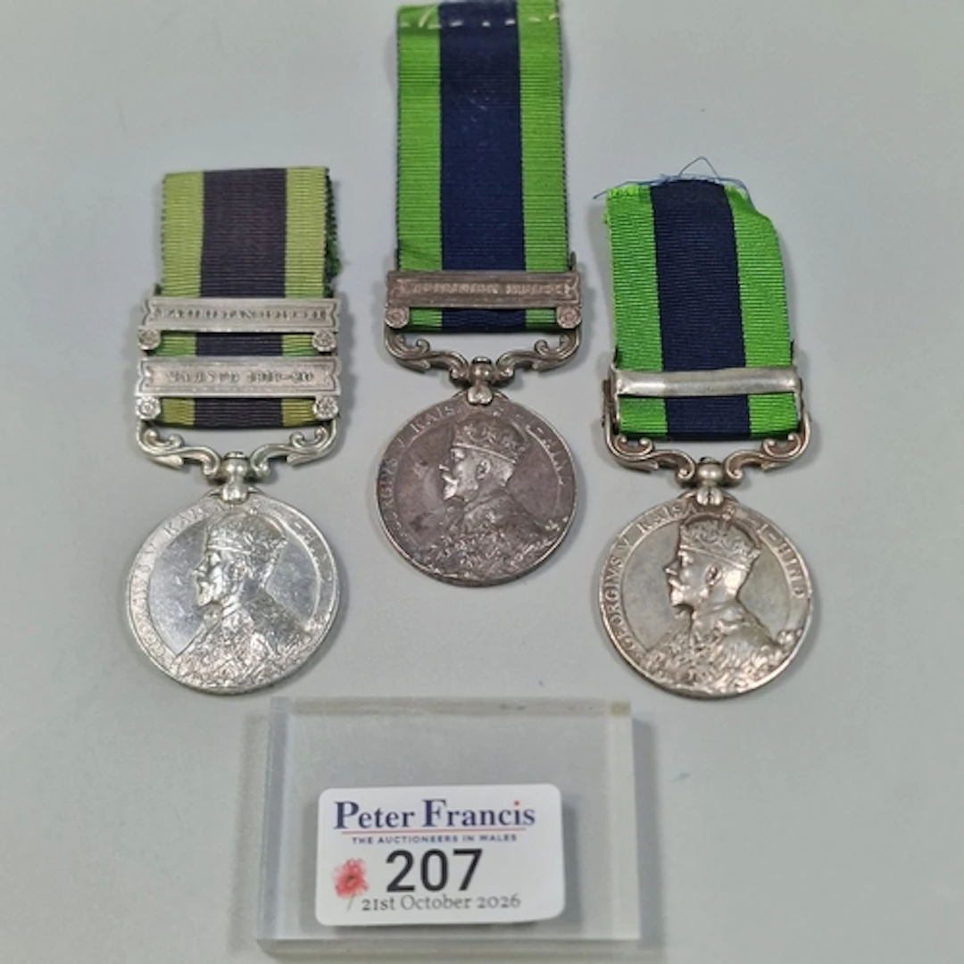 Three India General Service Medals, comprising: 1002 Sep. Pi...