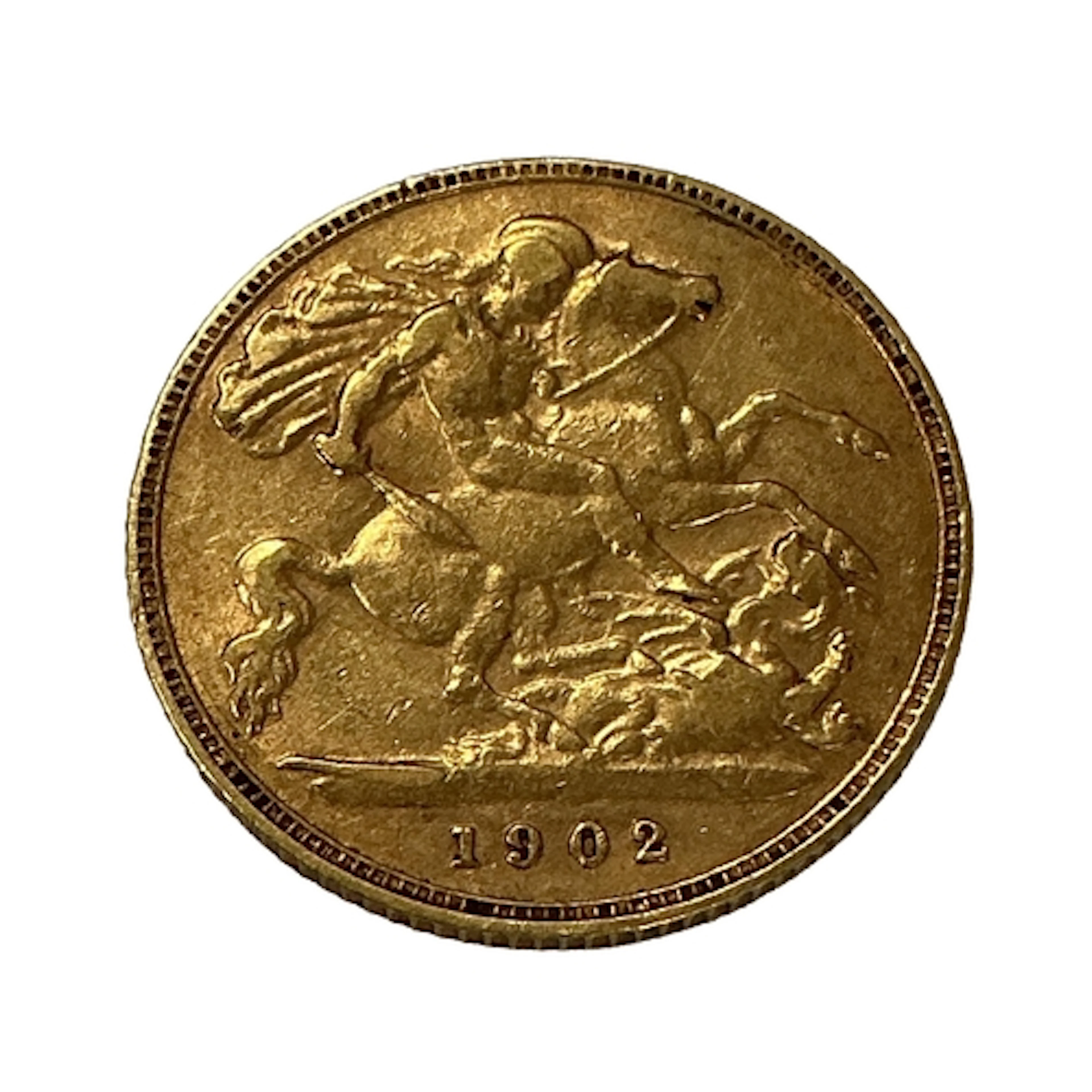 1902 Edward VII Gold Half Sovereign.