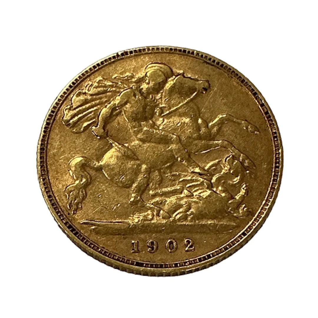 1902 Edward VII Gold Half Sovereign.