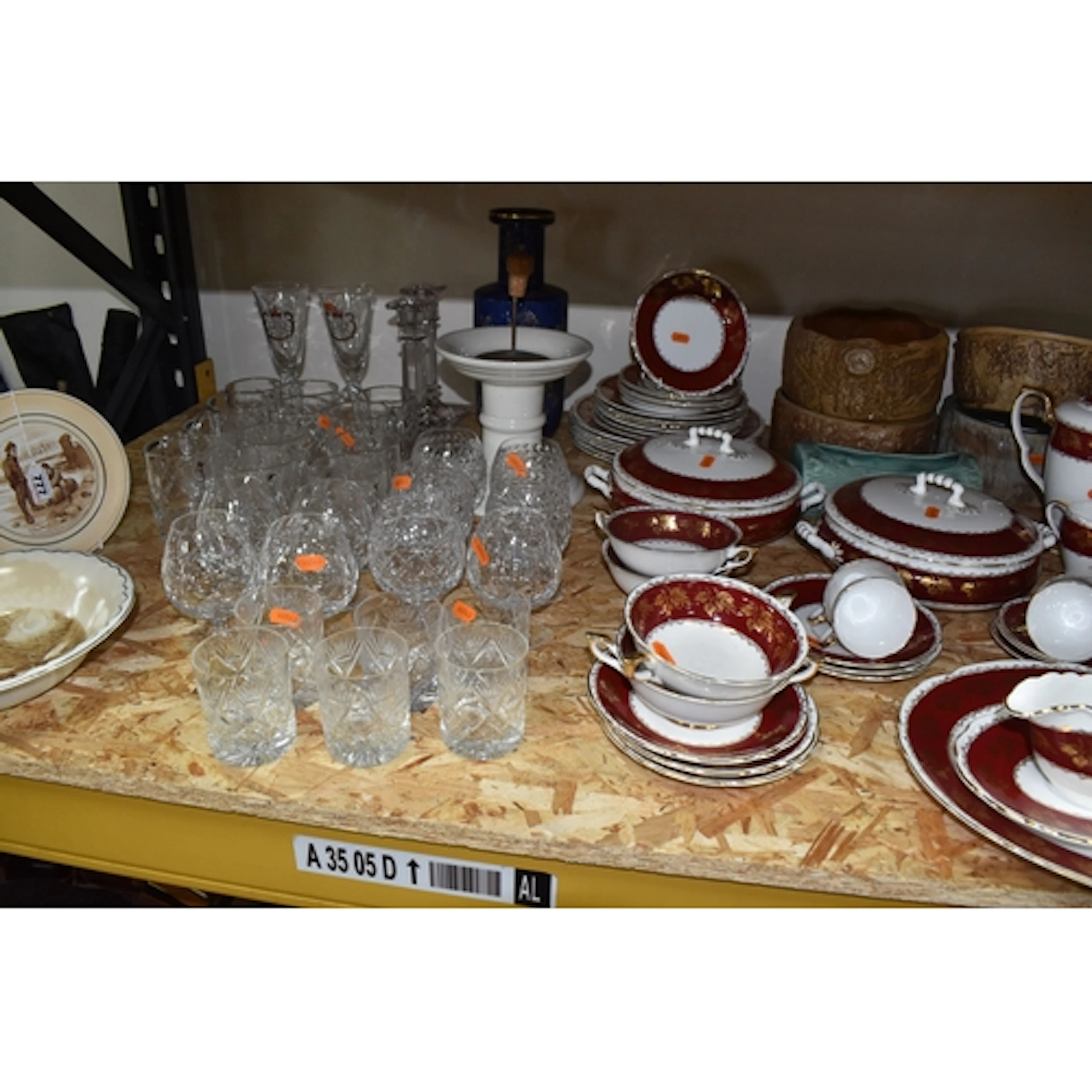 A COLLECTION OF CERAMICS AND GLASSWARE to include a group of...