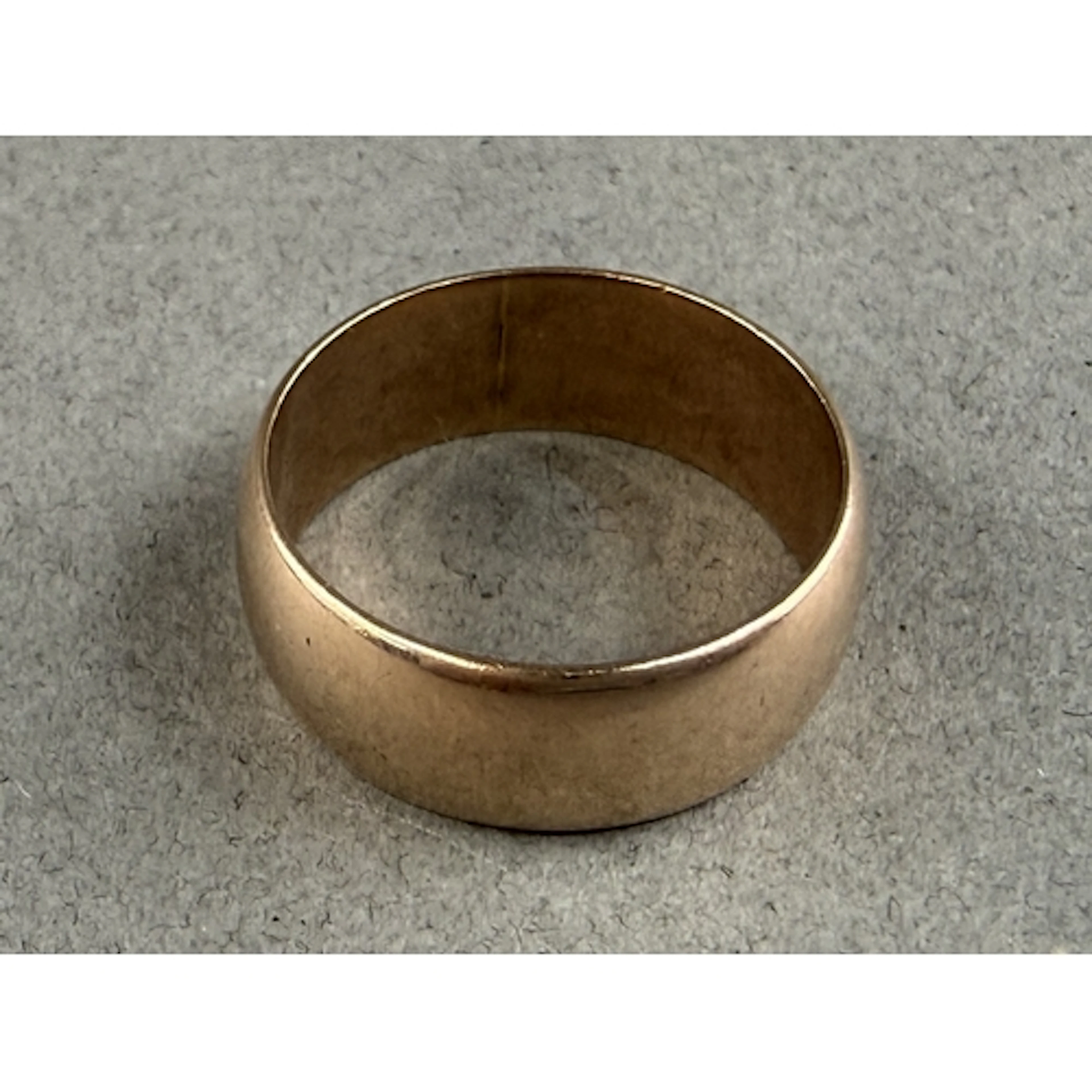 Jewellery- Victorian H/M 9ct Rose gold wedding plain band, B...