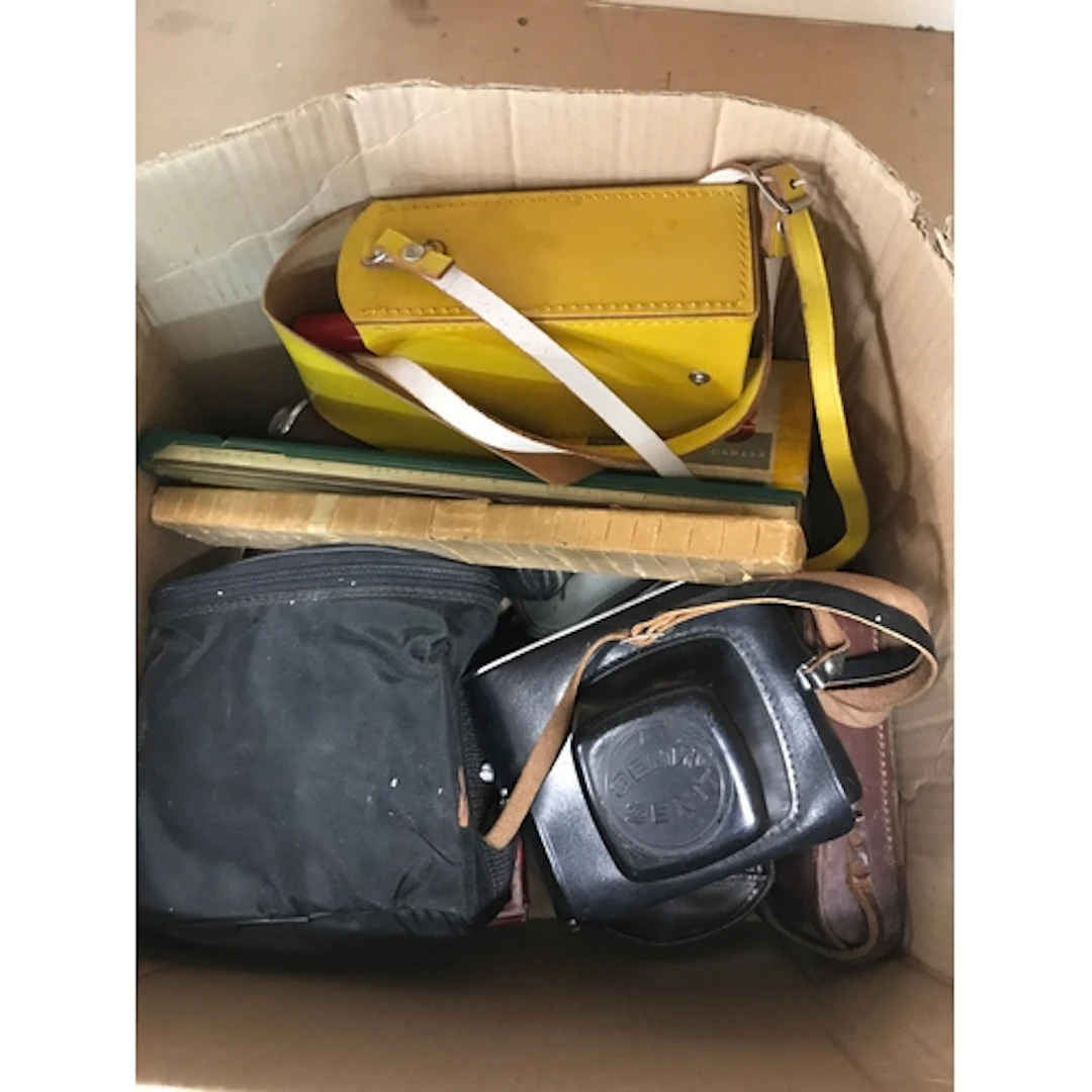 Box of cameras and other interesting instruments
