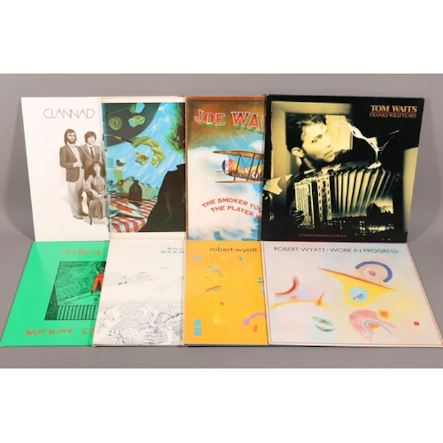 Mixed vinyl records to include Robert Wyatt Work in Progress...