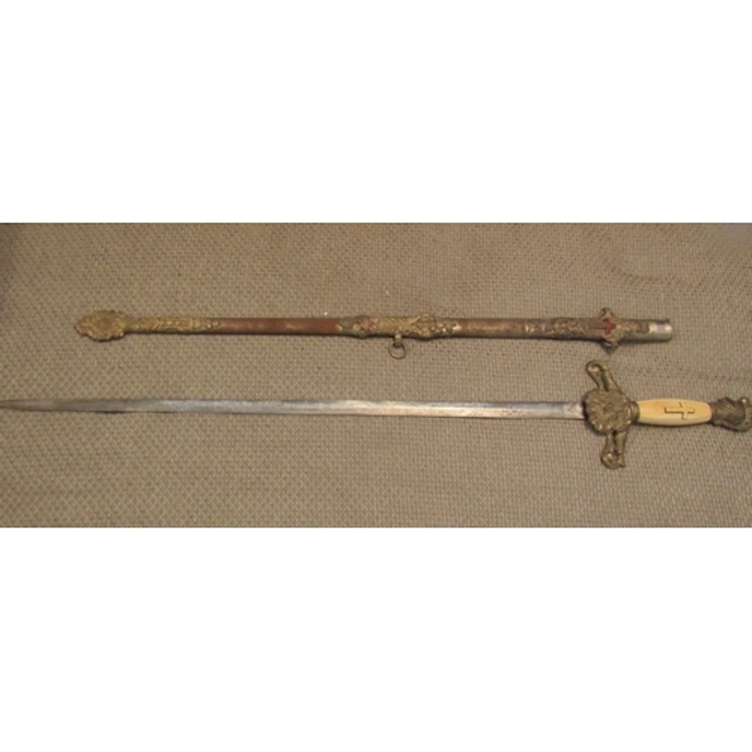 Ceremonial Sword with Scabbard Attractively Detailed