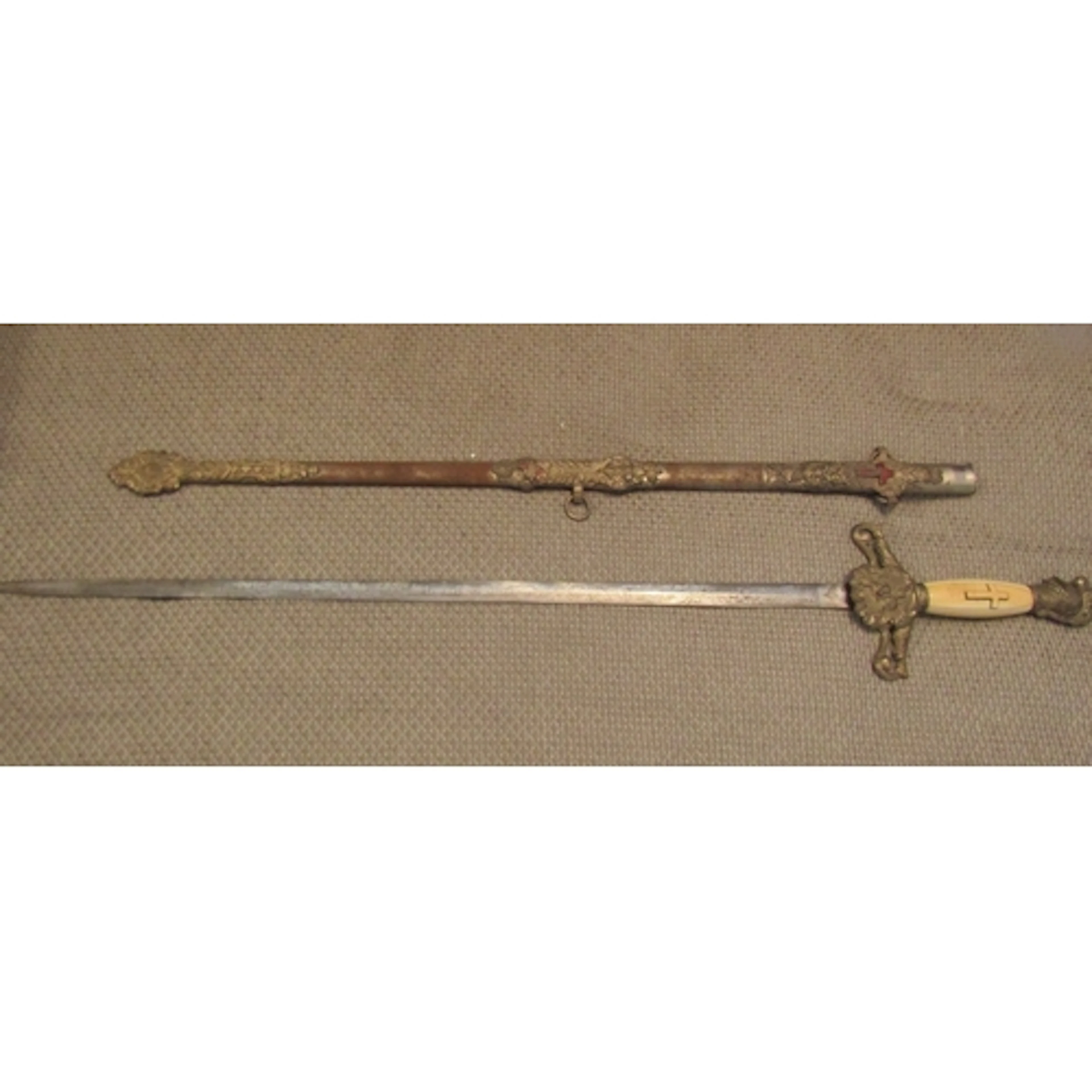 Ceremonial Sword with Scabbard Attractively Detailed
