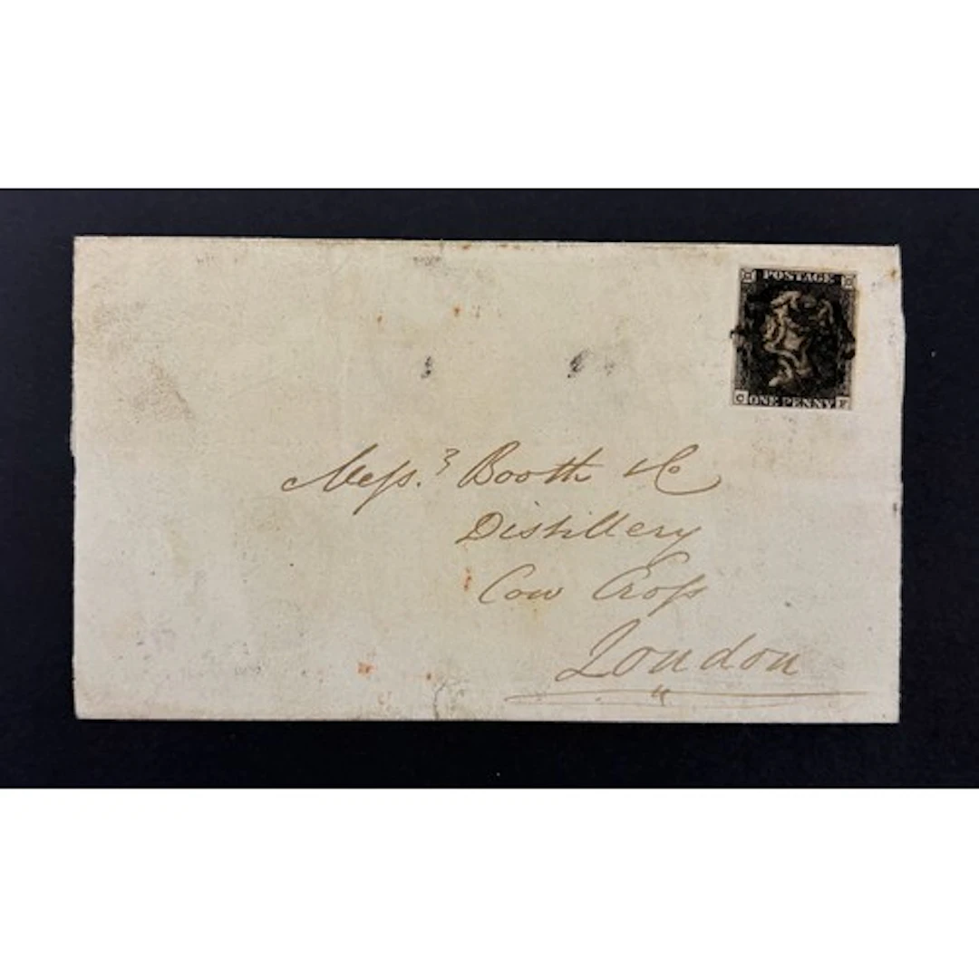1d black on part entire Cambridge to London 19-03-1841. The ...