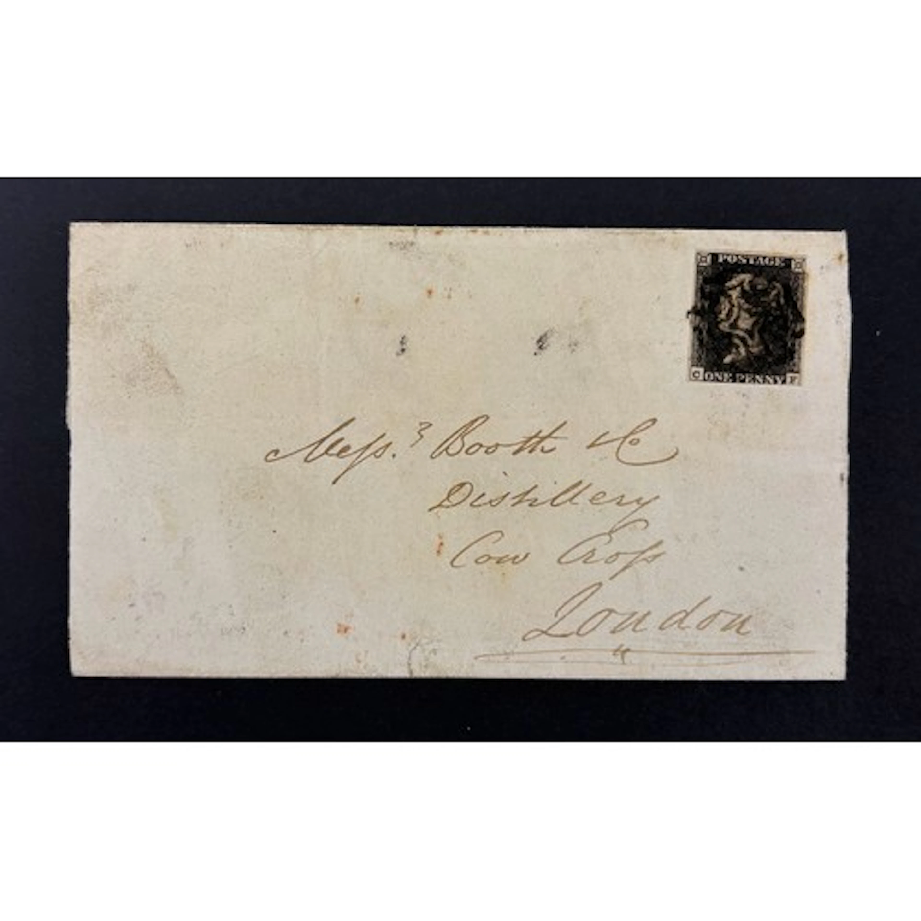 1d black on part entire Cambridge to London 19-03-1841. The ...