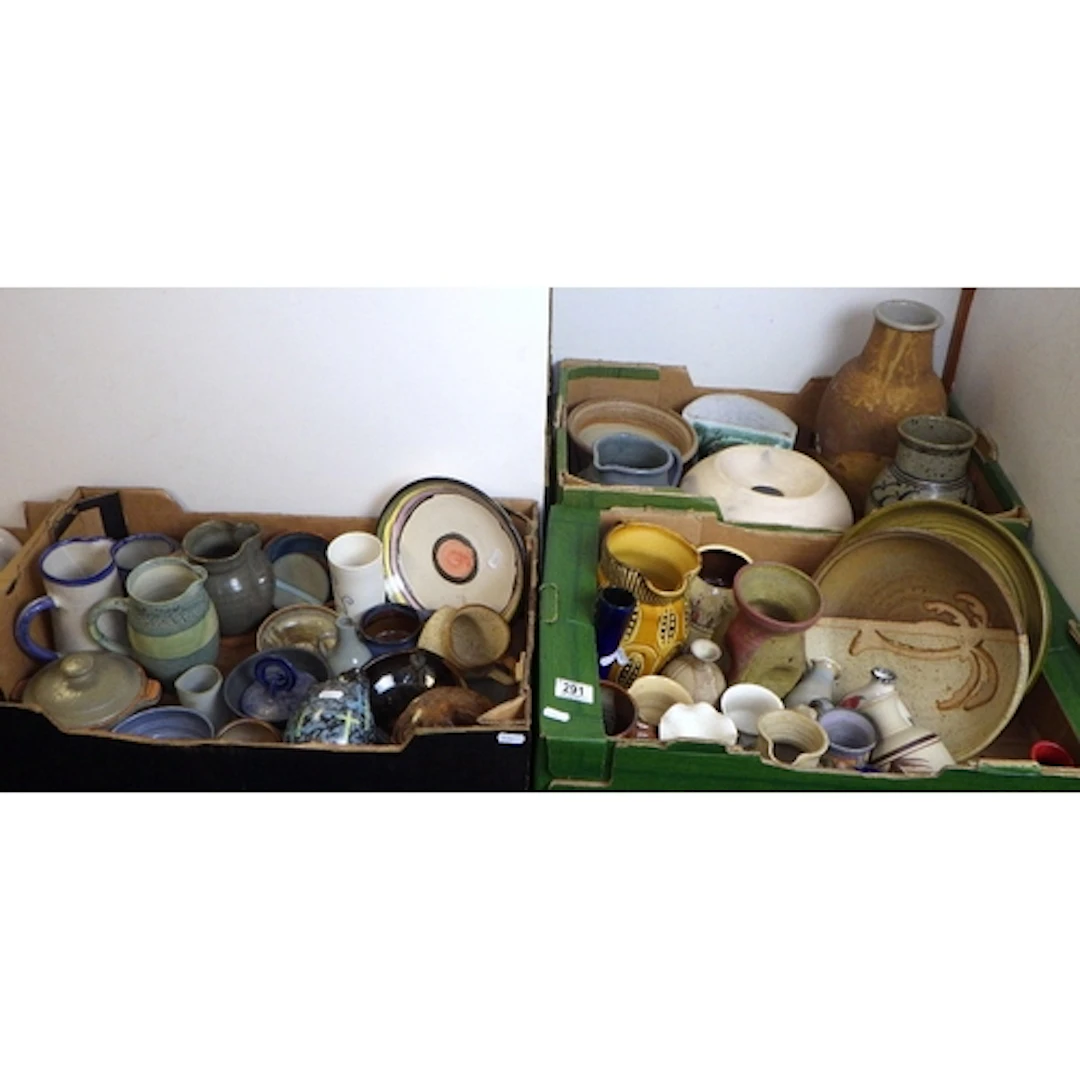 A large qty of Studio/Art pottery (3)