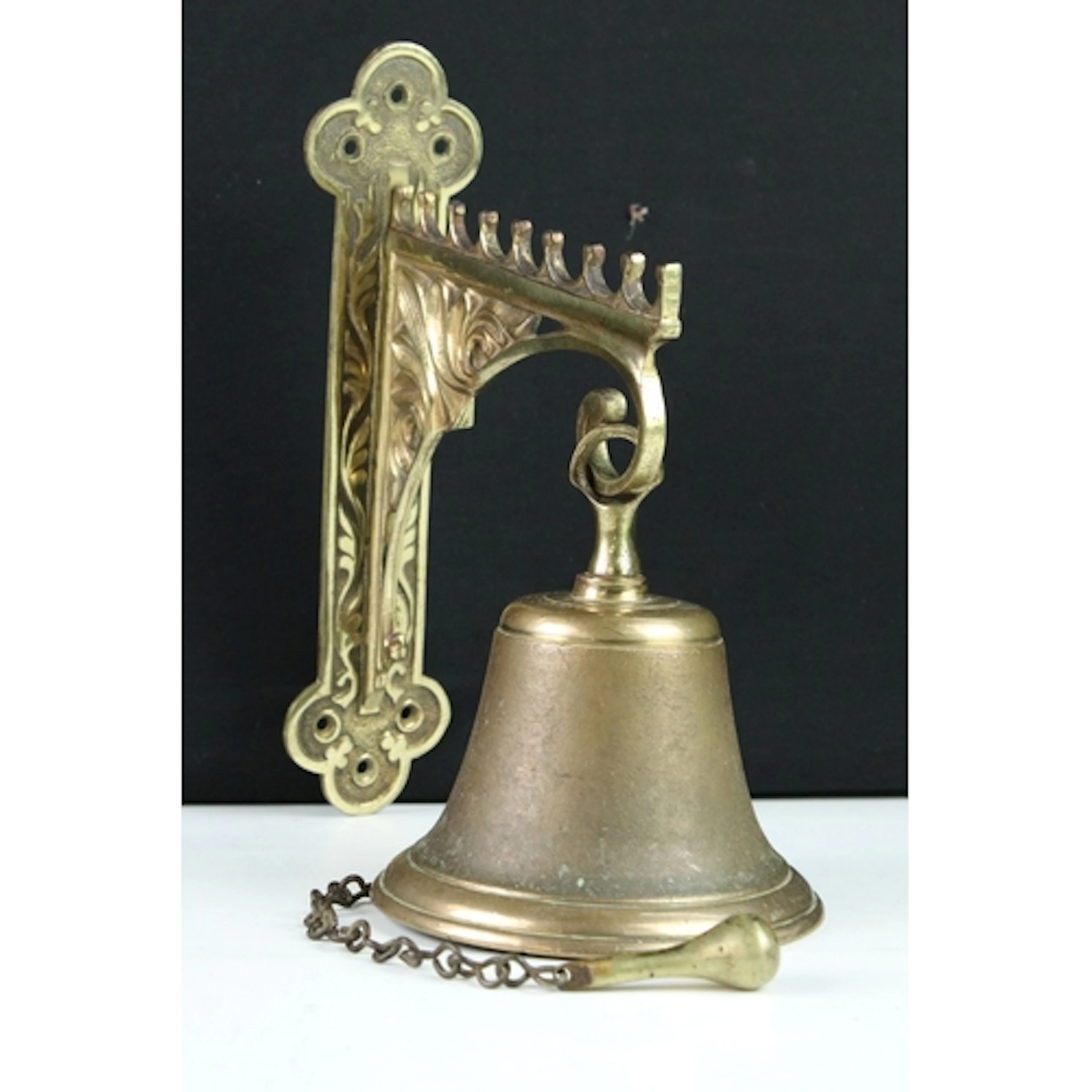 WWII air raid brass bell, the bell marked C. B - A. R. P. to...