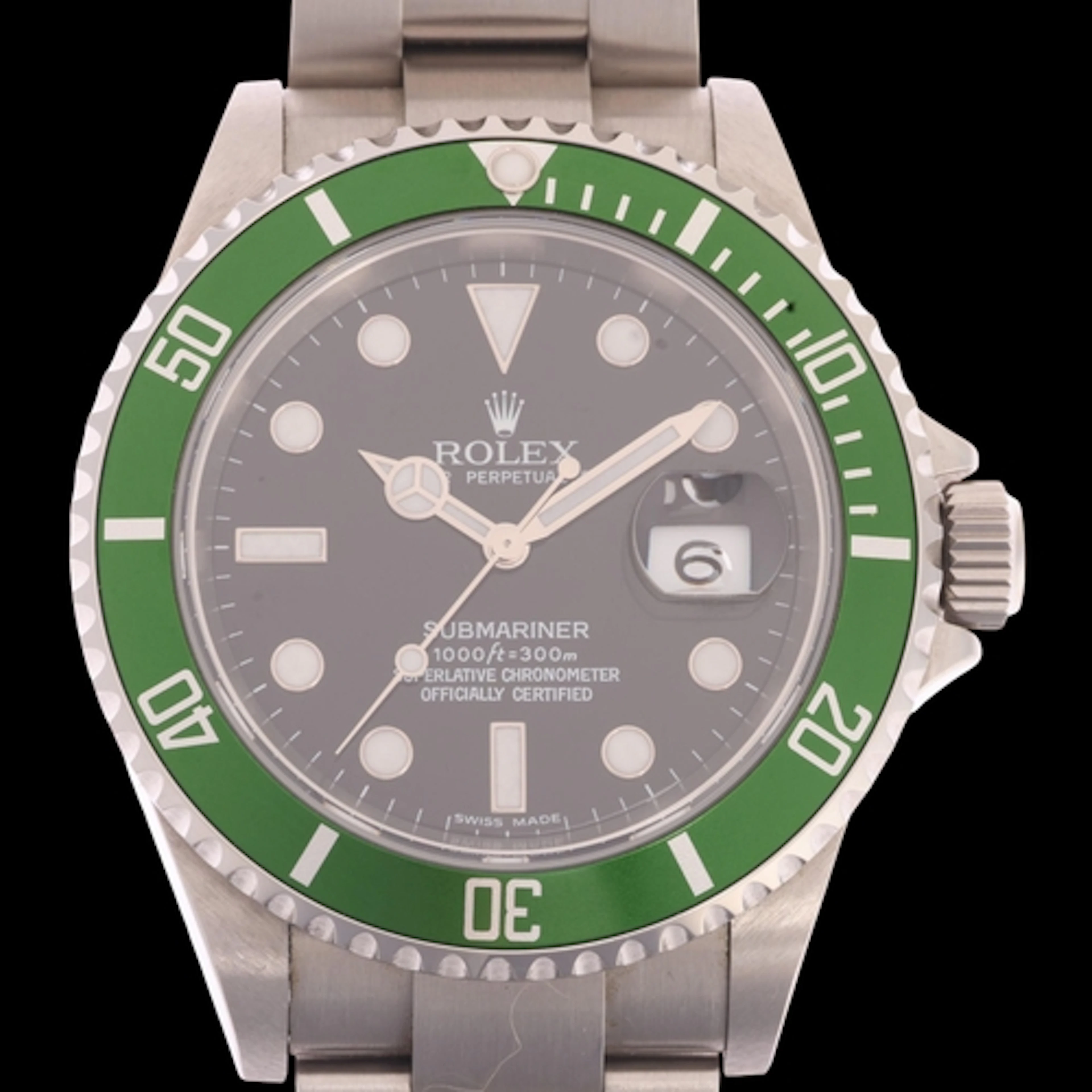 ROLEX - a stainless steel 'Kermit' Oyster Perpetual Date Sub...