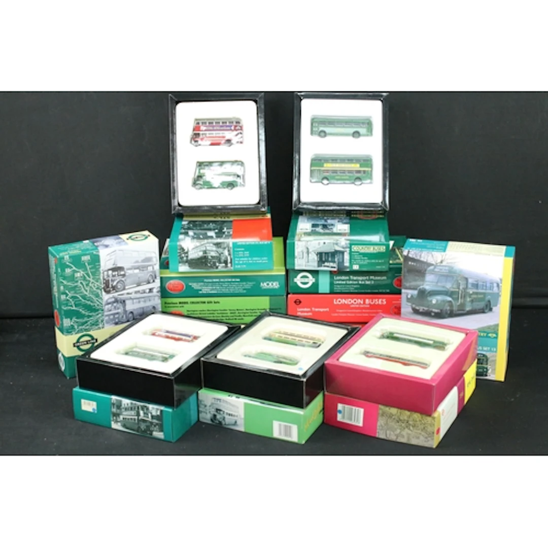 12 Boxed EFE Exclusive First Editions diecast model bus sets...
