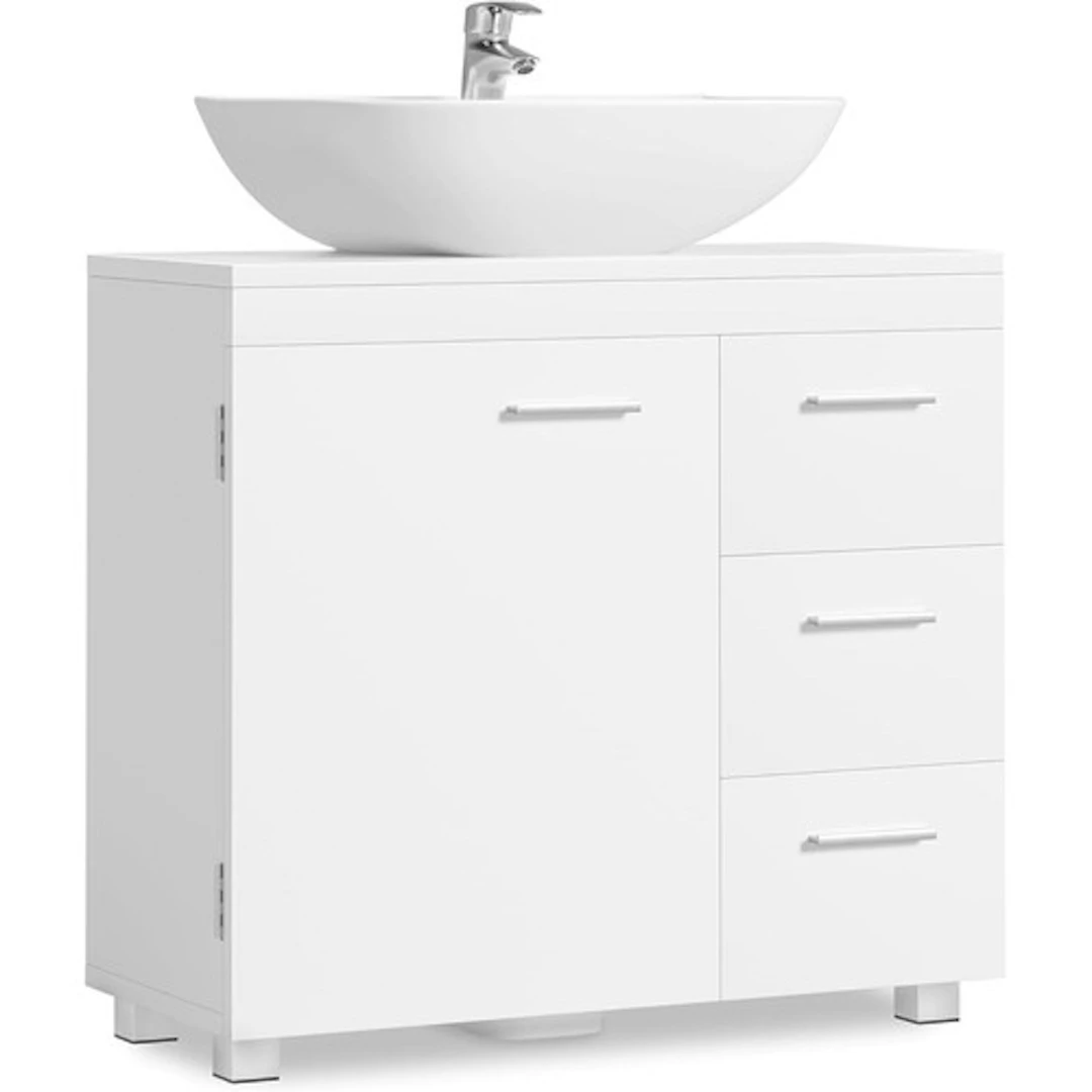SONGMICS VASAGLE UNDER SINK BATHROOM CABINET with 3 Drawers ...