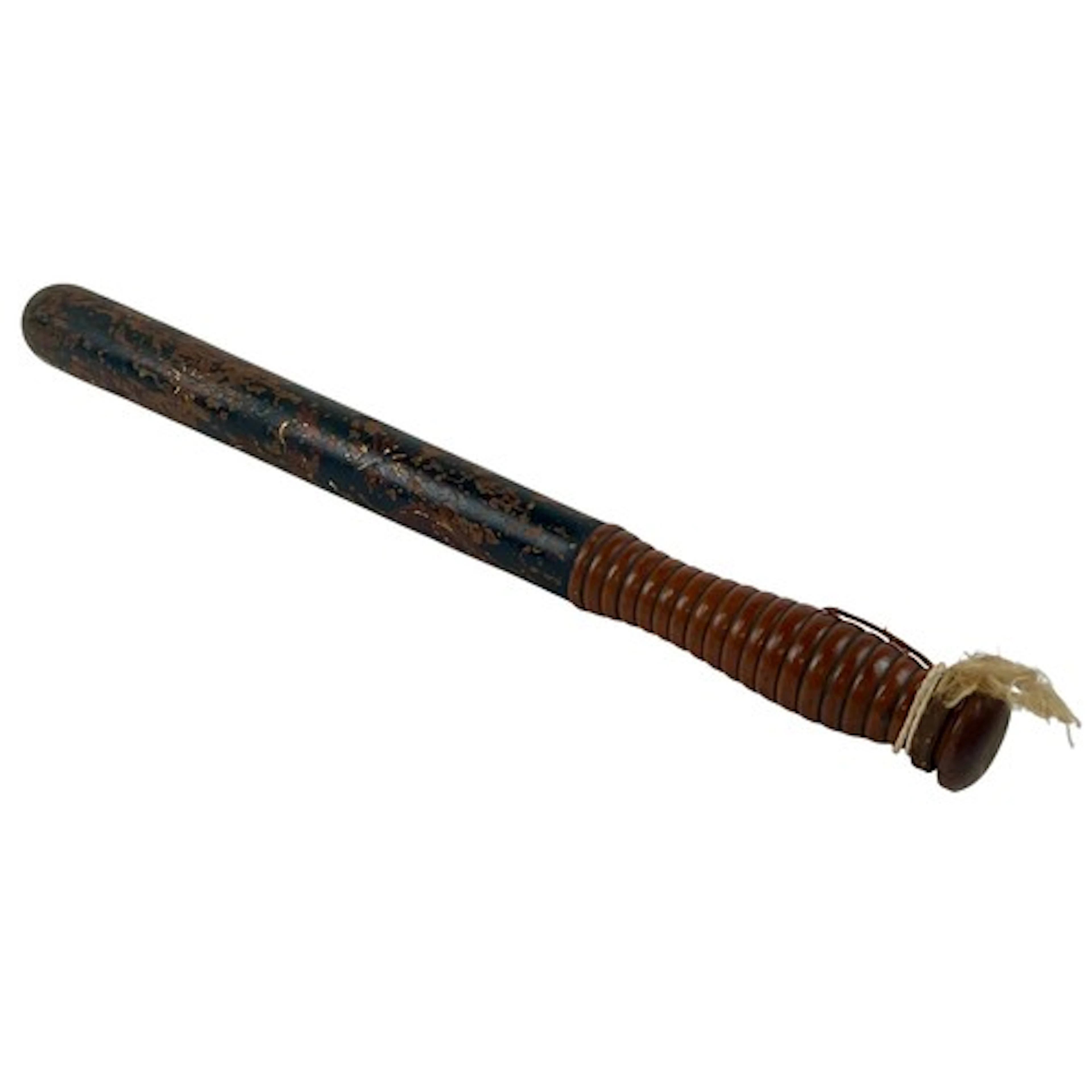 A 19th century turned and polychrome painted police truncheo...