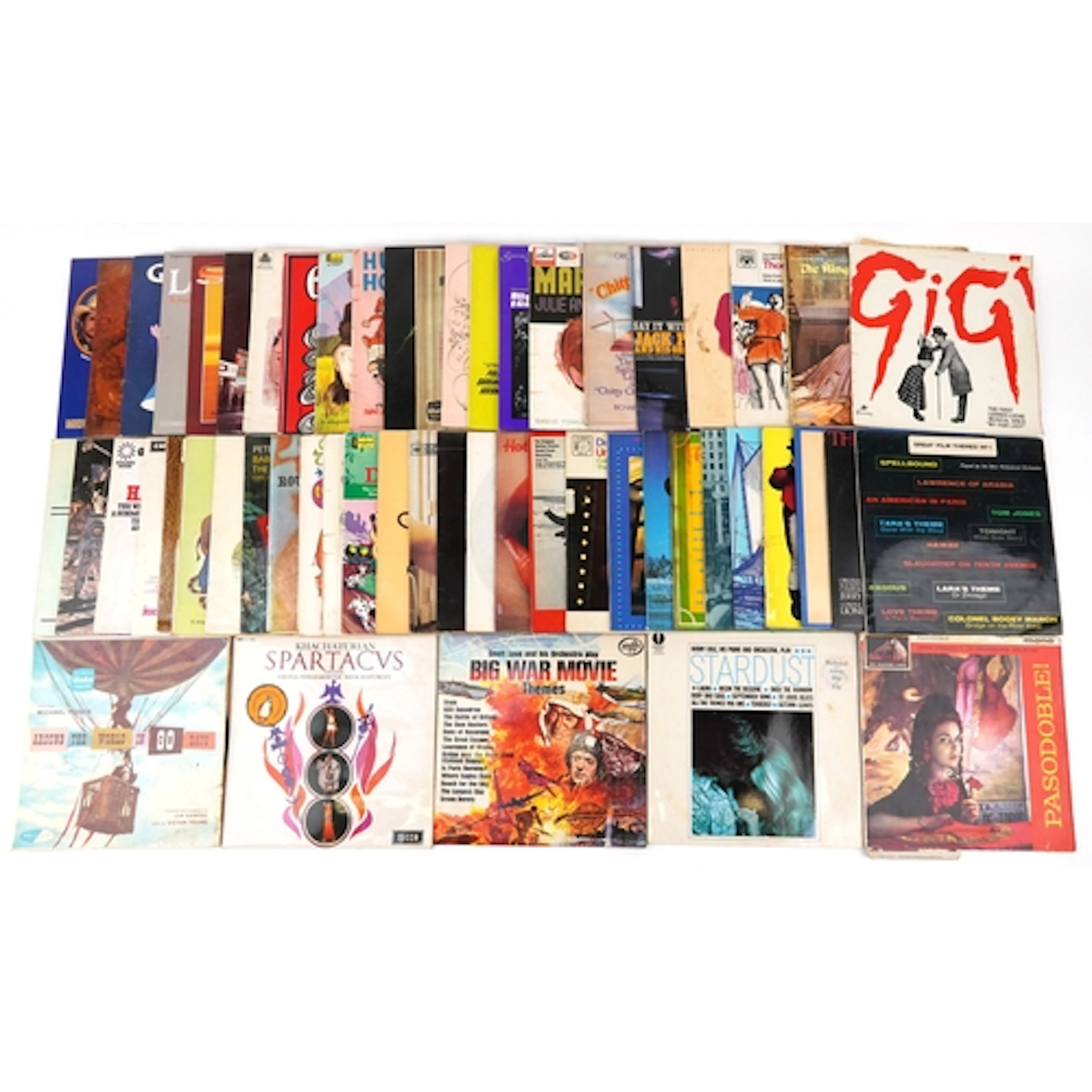 Collection of vinyl LP records, predominantly sound tracks f...