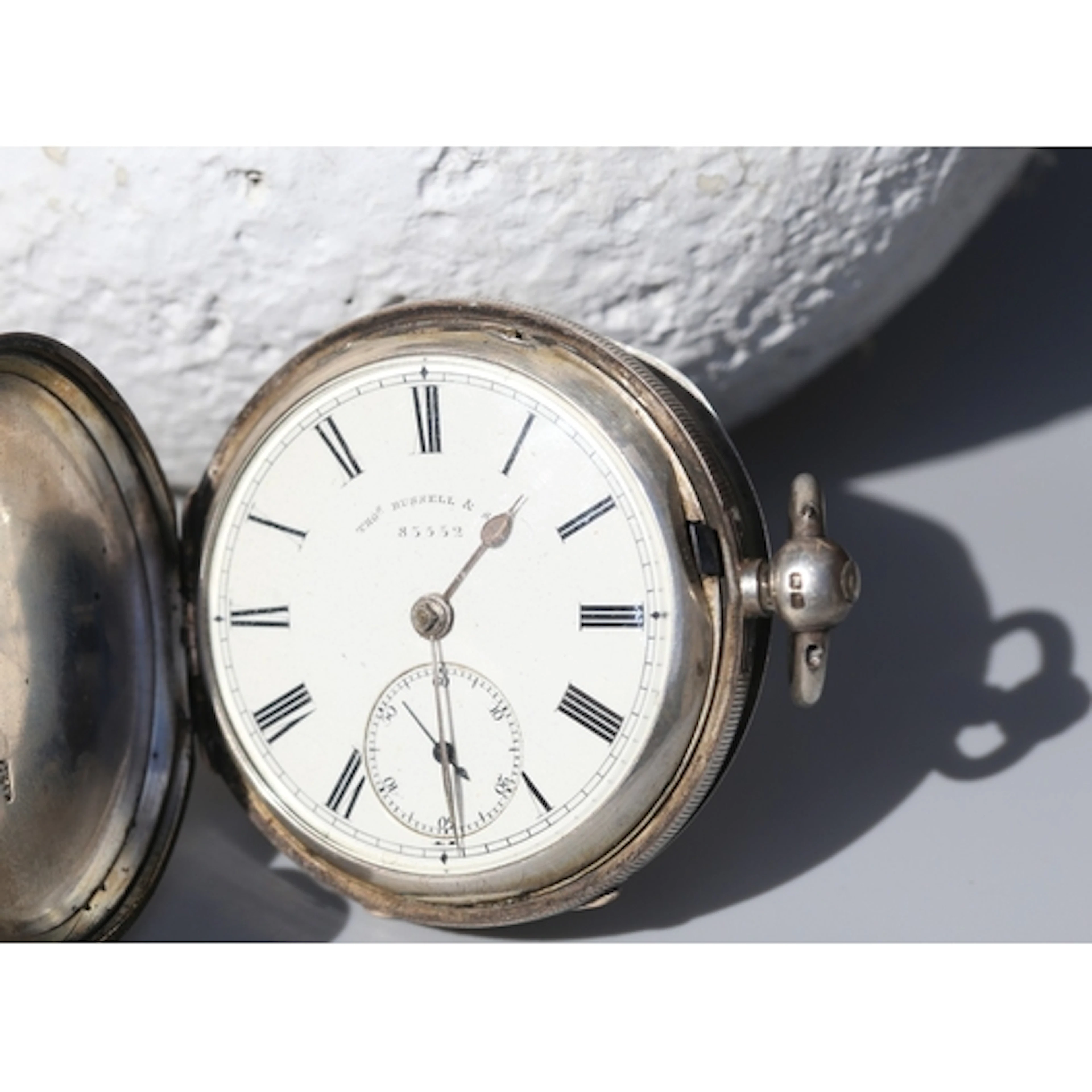 Sterling Silver Cased Thos Russell and Son Full Hunter Pocke...